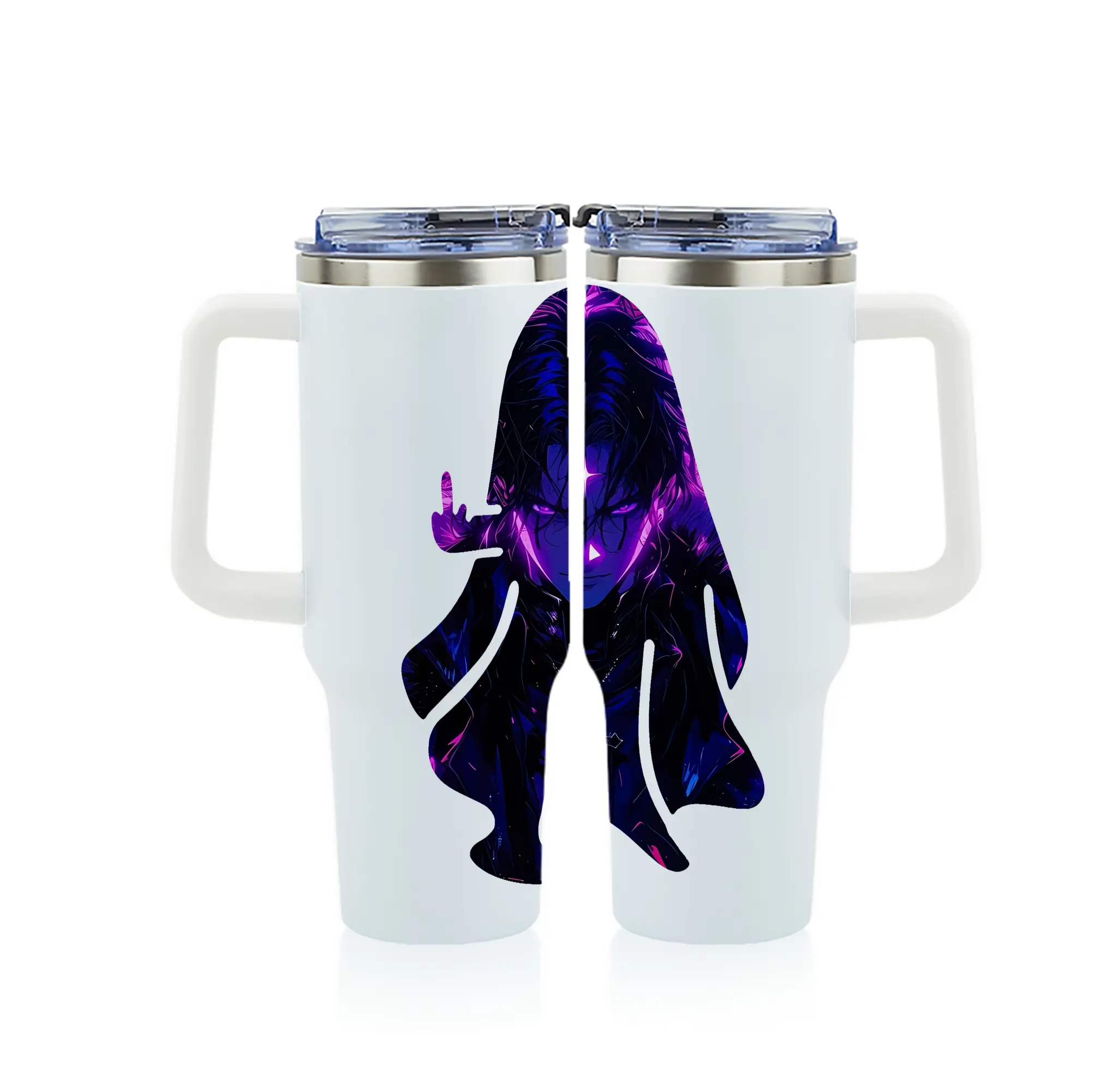 ハンター×ハンター グッズ クロロ＝ルシルフル - 1200mL フルプリント車用タンブラー ・ 304ステンレス 内側 ・ 201ステンレス 外側 ・ 保温 保冷 ・ 通勤 ドライブ アウトドア用