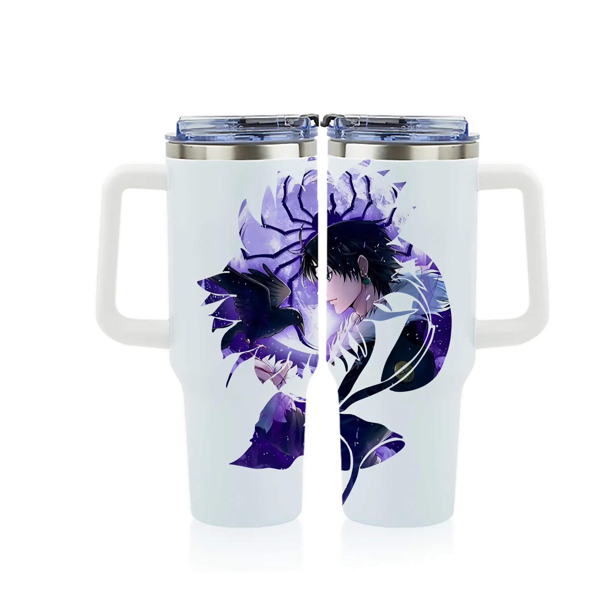 ハンター×ハンター グッズ クロロ＝ルシルフル - 1200mL フルプリント車用タンブラー ・ 304ステンレス 内側 ・ 201ステンレス 外側 ・ 保温 保冷 ・ 通勤 ドライブ アウトドア用