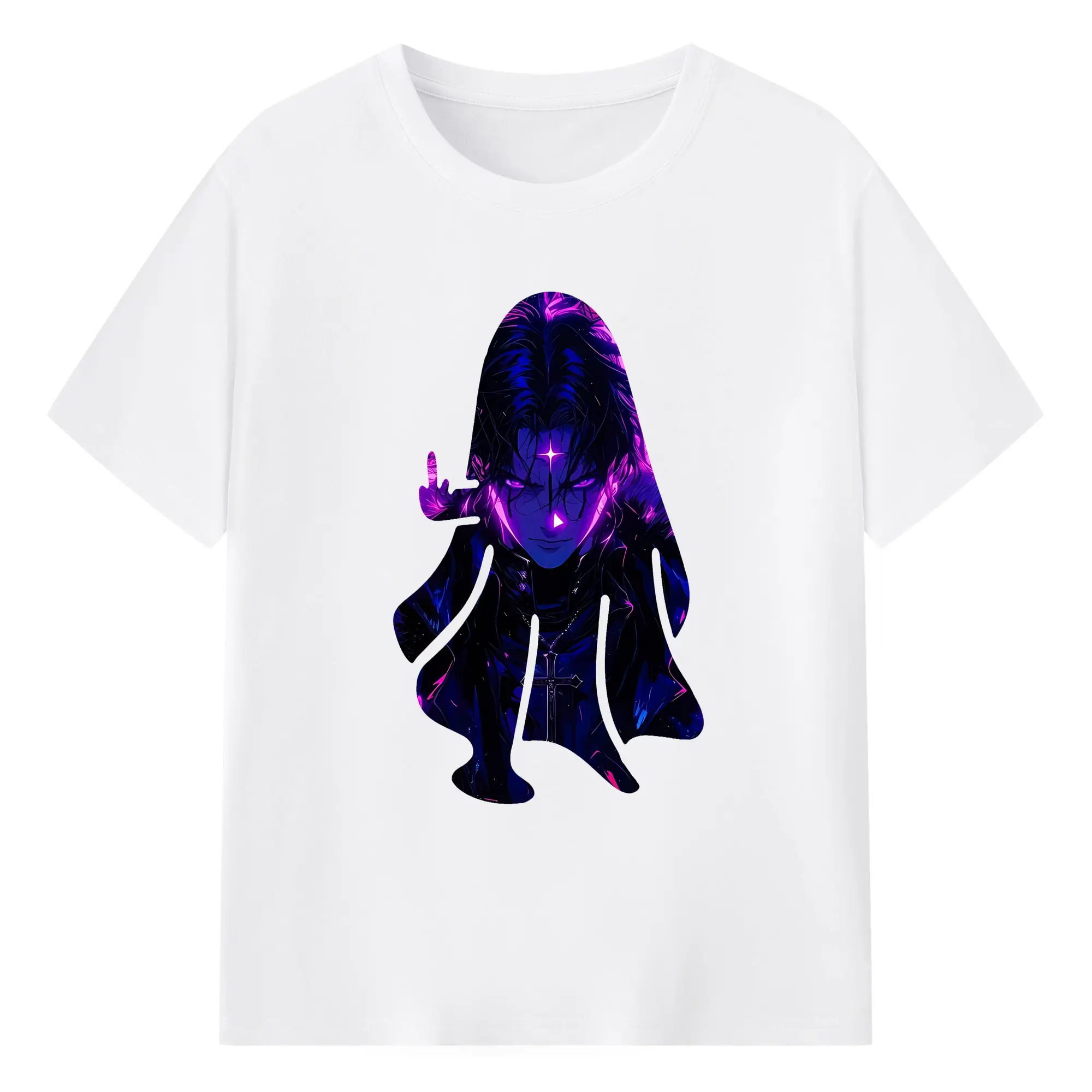 ハンター×ハンター グッズ クロロ＝ルシルフル - 綿100％ 半袖Tシャツ ・ フロントプリント ・ 快適 通気性 ・ 日常使い 散歩 スポーツ用