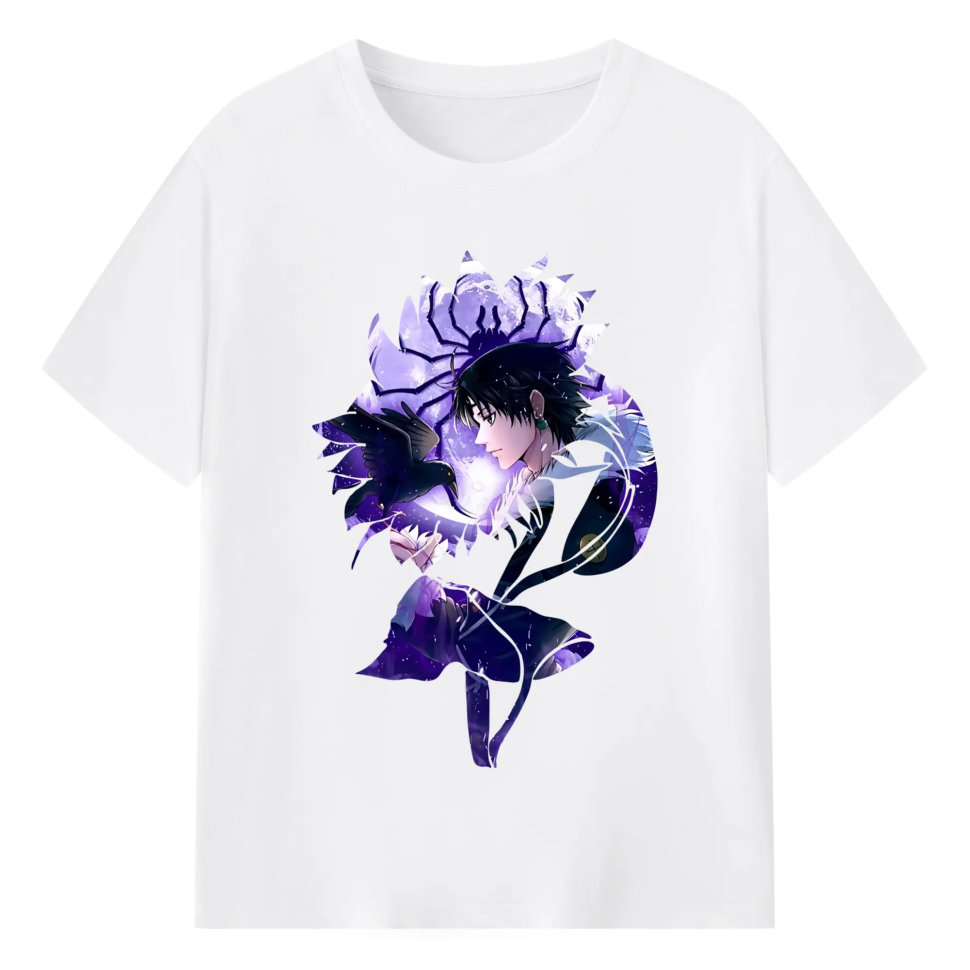 ハンター×ハンター グッズ クロロ＝ルシルフル - 綿100％ 半袖Tシャツ ・ フロントプリント ・ 快適 通気性 ・ 日常使い 散歩 スポーツ用