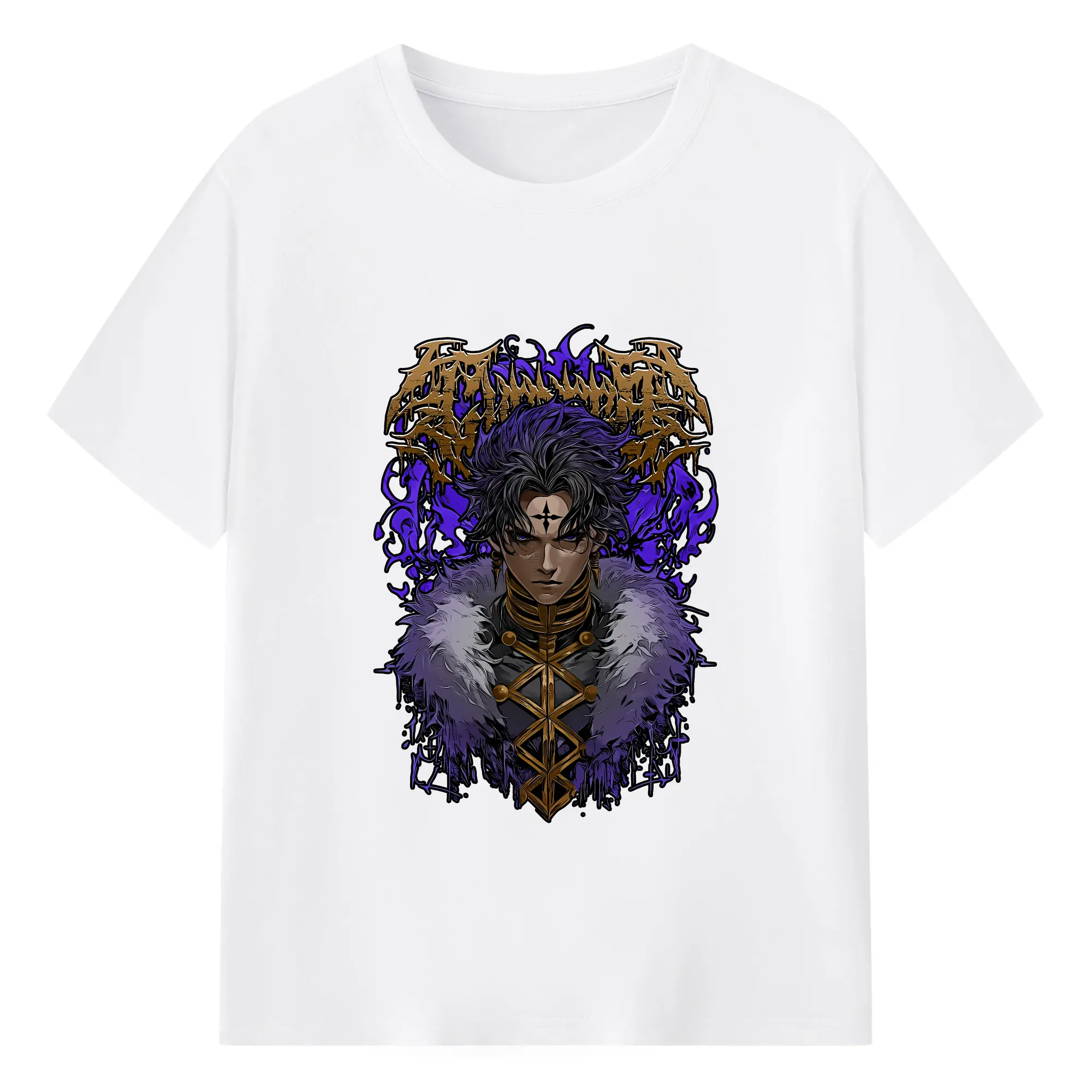 ハンター×ハンター グッズ クロロ＝ルシルフル - 綿100％ 半袖Tシャツ ・ フロントプリント ・ 快適 通気性 ・ 日常使い 散歩 スポーツ用