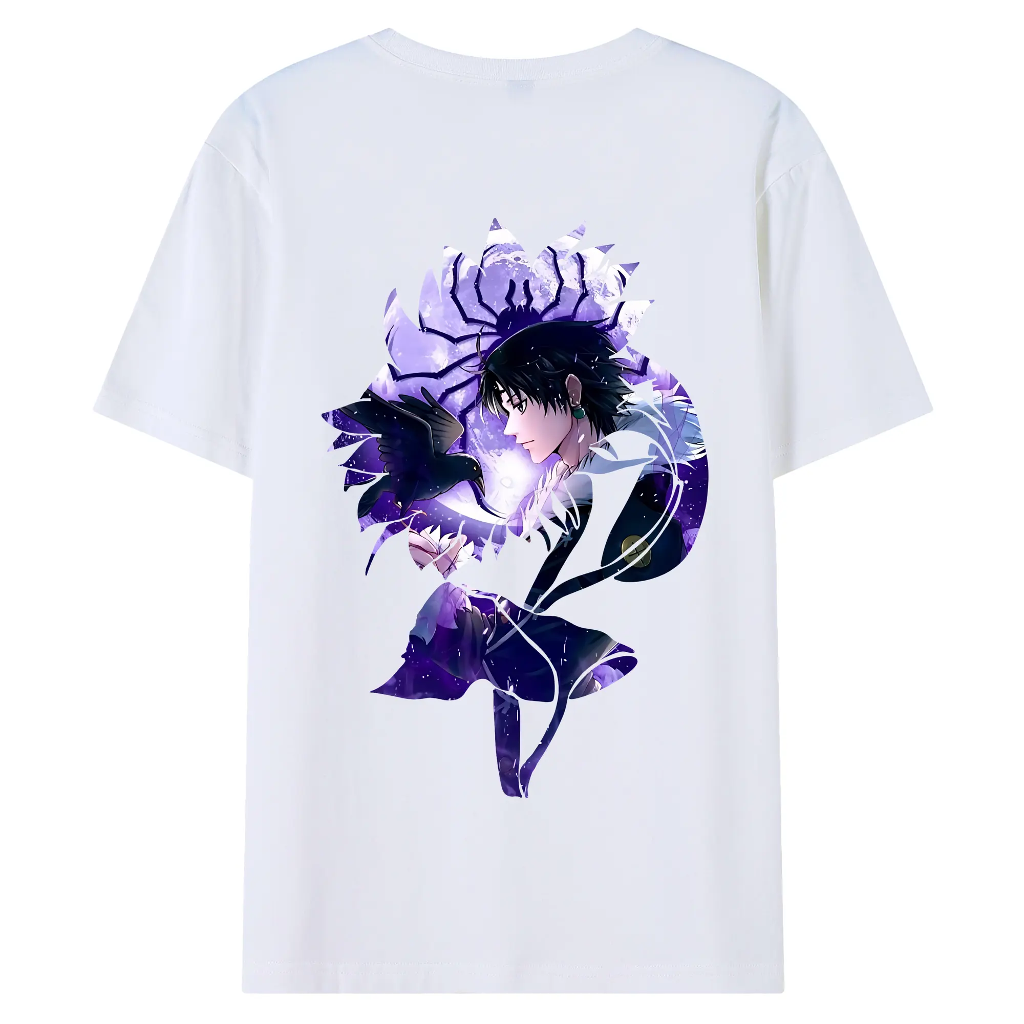 ハンター×ハンター グッズ クロロ＝ルシルフル - 綿100％ 半袖Tシャツ ・ バックプリント ・ 快適 通気性 ・ 日常使い 散歩 スポーツ用