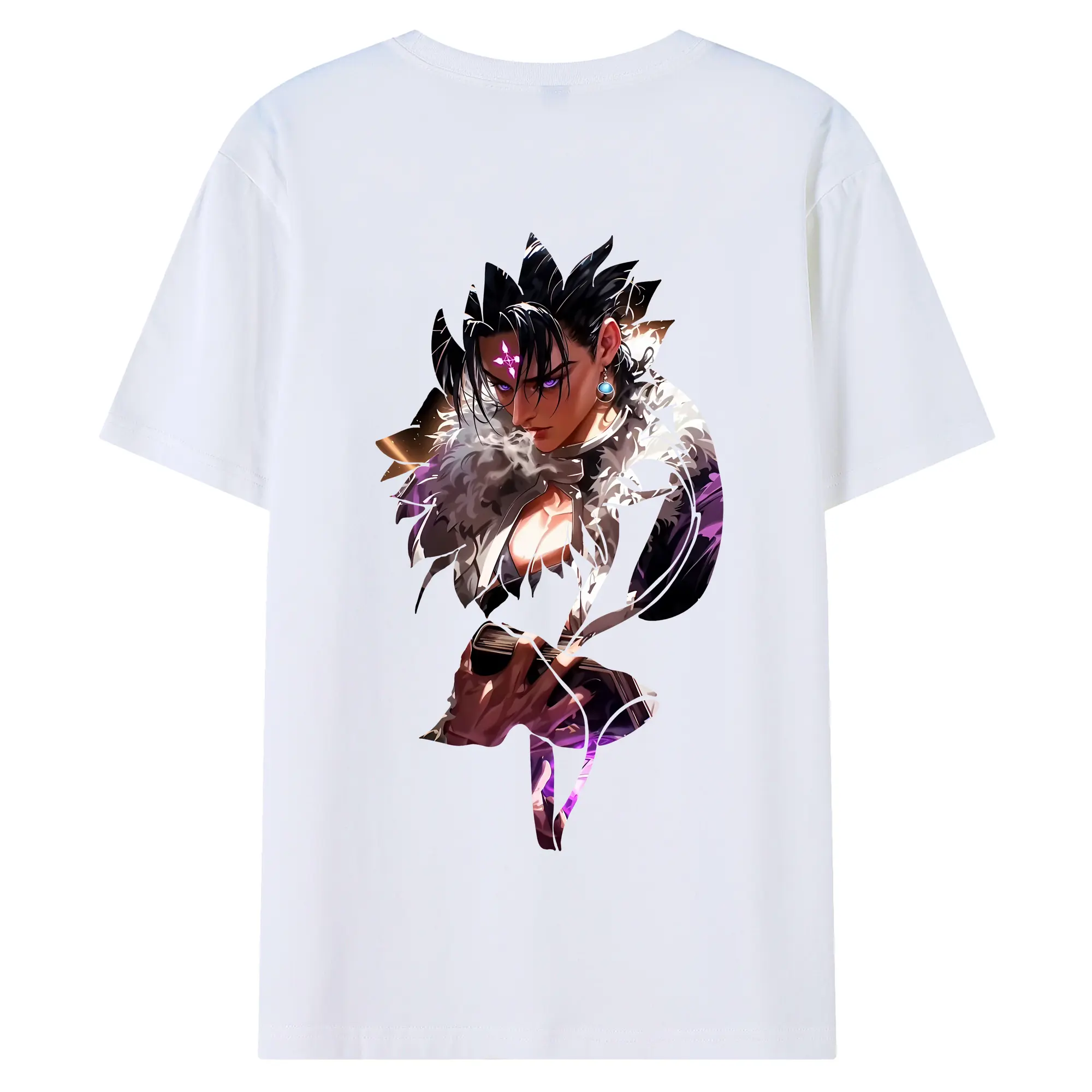 ハンター×ハンター グッズ クロロ＝ルシルフル - 綿100％ 半袖Tシャツ ・ バックプリント ・ 快適 通気性 ・ 日常使い 散歩 スポーツ用