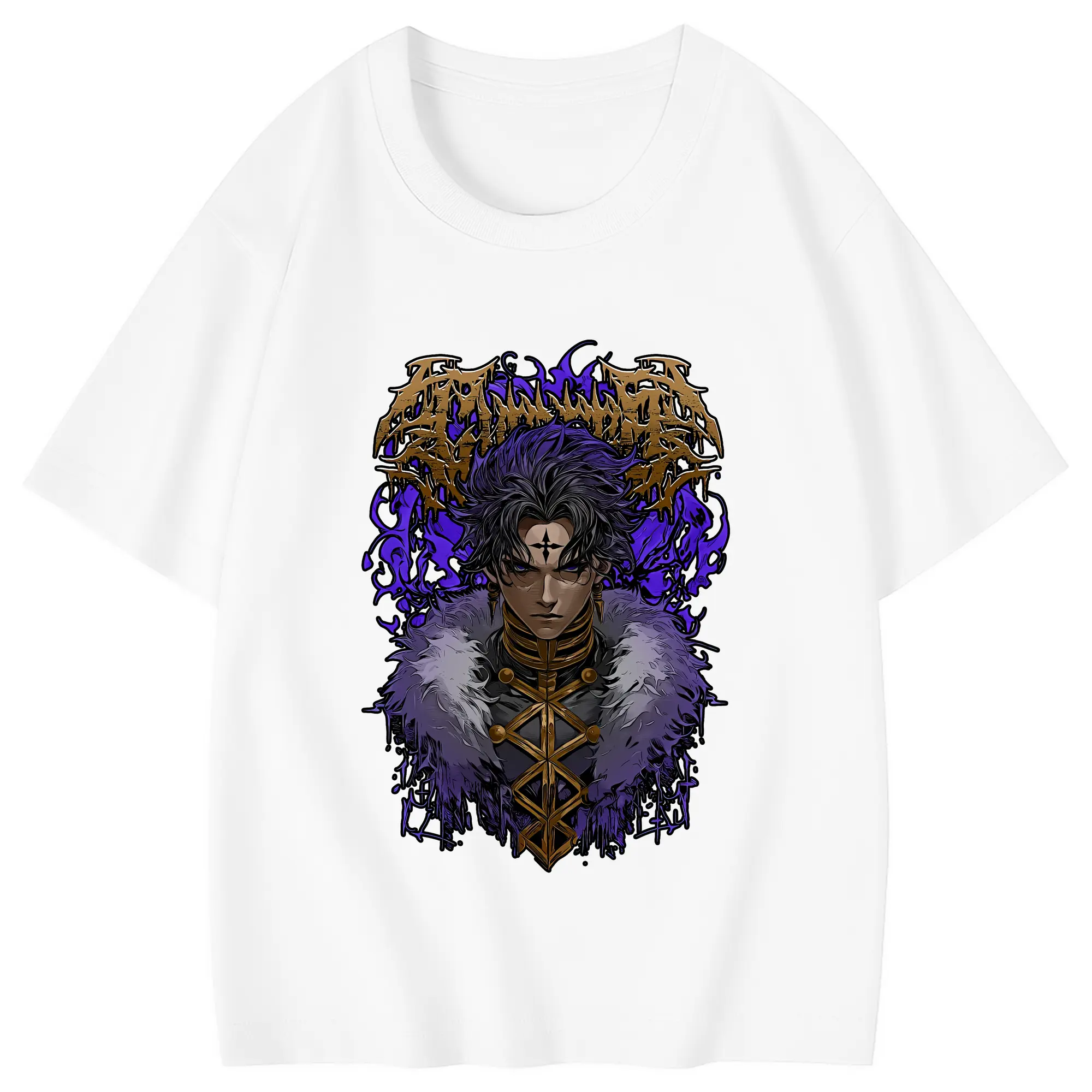 ハンター×ハンター グッズ クロロ＝ルシルフル - 綿100％ キッズTシャツ ・ フロントプリント ・ 快適 通気性 ・ スポーツ カジュアル 散歩用