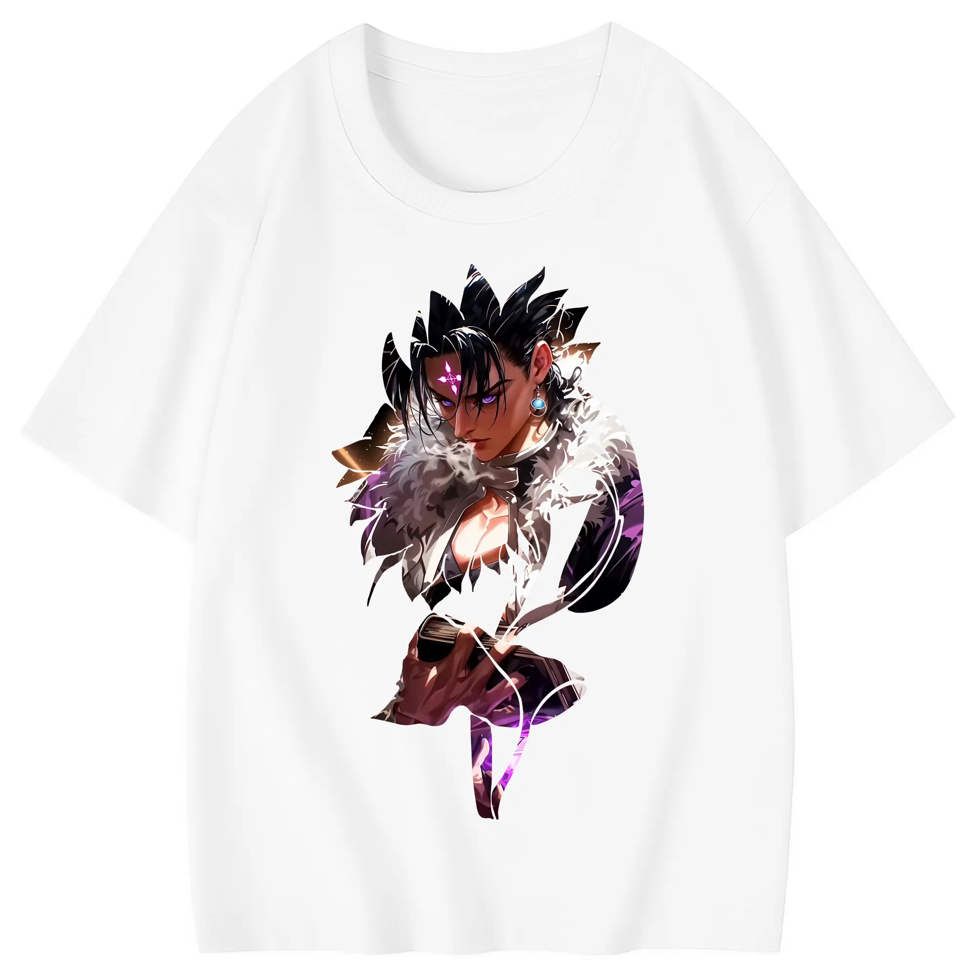 ハンター×ハンター グッズ クロロ＝ルシルフル - 綿100％ キッズTシャツ ・ フロントプリント ・ 快適 通気性 ・ スポーツ カジュアル 散歩用