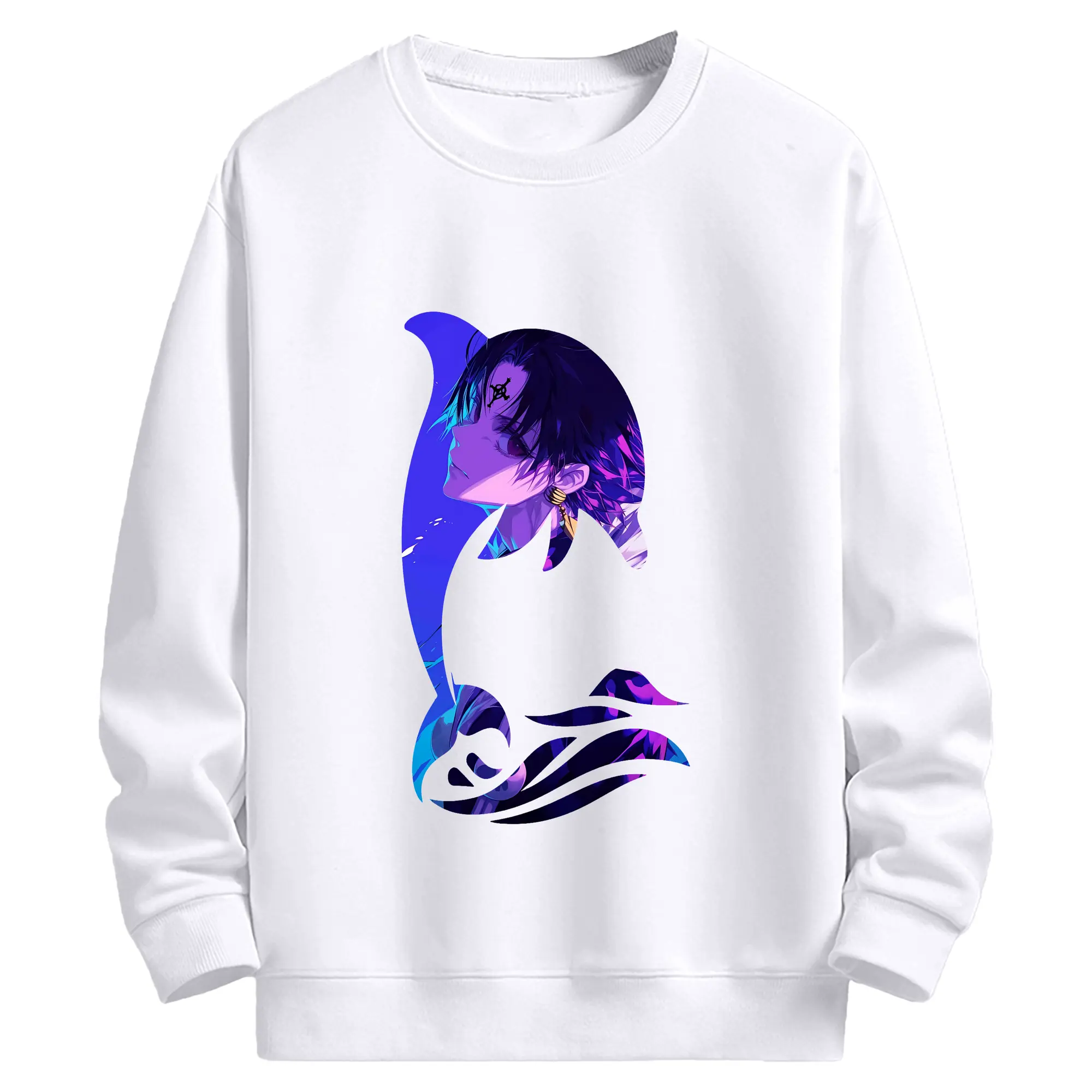 ハンター×ハンター グッズ クロロ＝ルシルフル - 高品質 クルーネック スウェット ・ コットン59％ ポリエステル41％ ・ ユニセックス 長袖 トレーナー ・ カジュアル デイリー スポーツ 散歩用