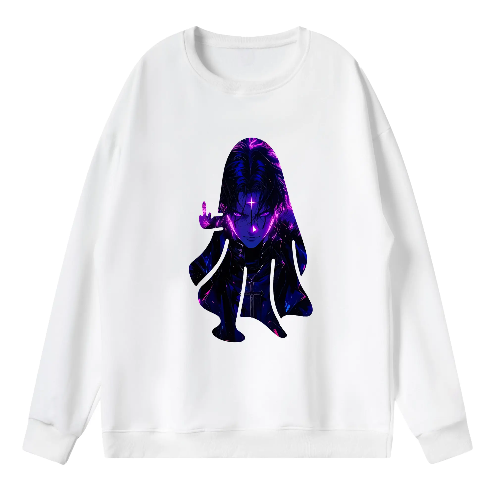 ハンター×ハンター グッズ クロロ＝ルシルフル - 薄手 クルーネック スウェット 裏毛260g · ポリエステル 春秋向け カジュアル 男女兼用 · トレーナー デイリー スポーツ 散歩に最適