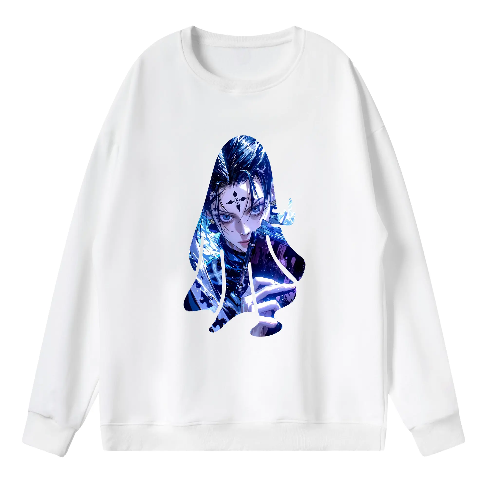 ハンター×ハンター グッズ クロロ＝ルシルフル - 薄手 クルーネック スウェット 裏毛260g · ポリエステル 春秋向け カジュアル 男女兼用 · トレーナー デイリー スポーツ 散歩に最適