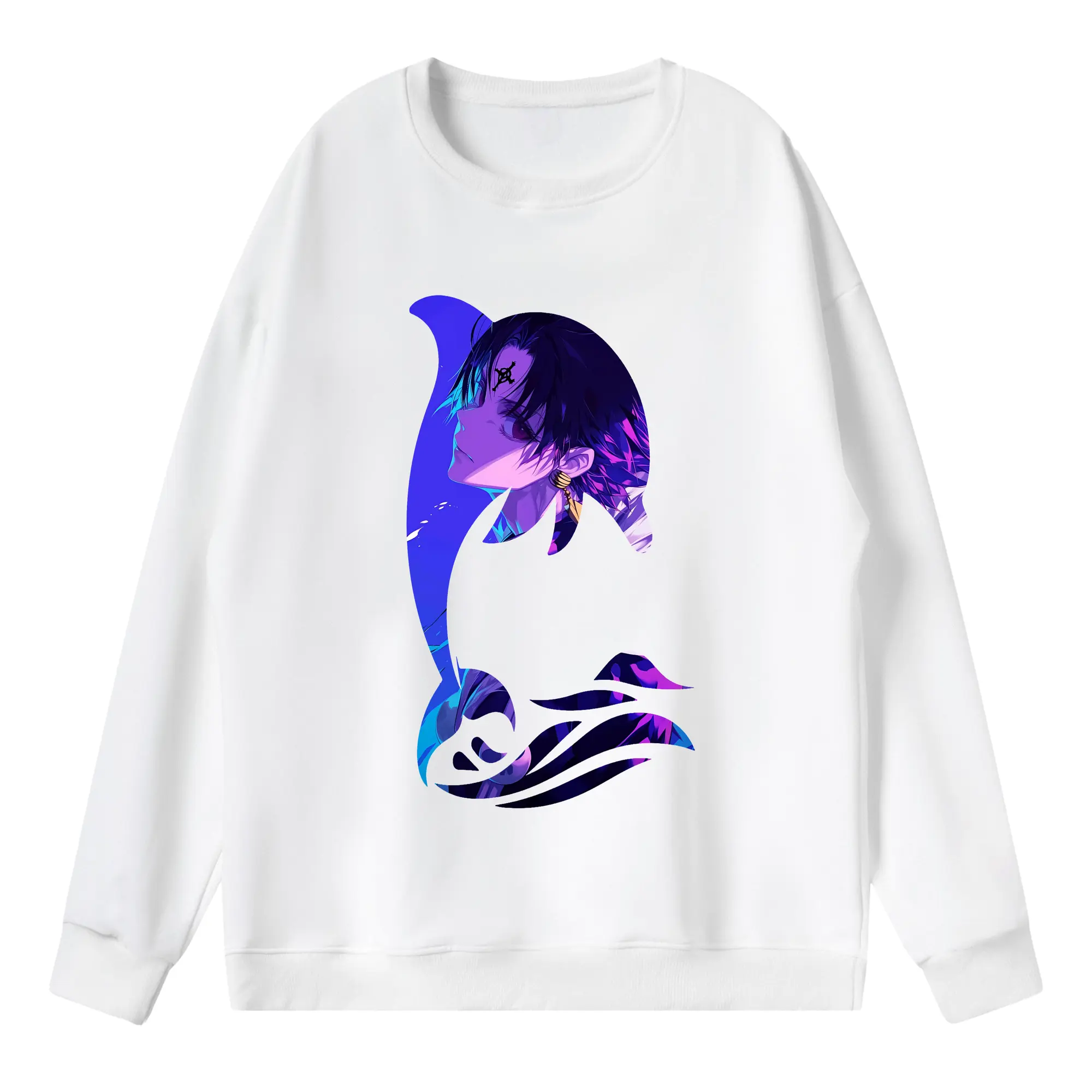 ハンター×ハンター グッズ クロロ＝ルシルフル - 薄手 クルーネック スウェット 裏毛260g · ポリエステル 春秋向け カジュアル 男女兼用 · トレーナー デイリー スポーツ 散歩に最適