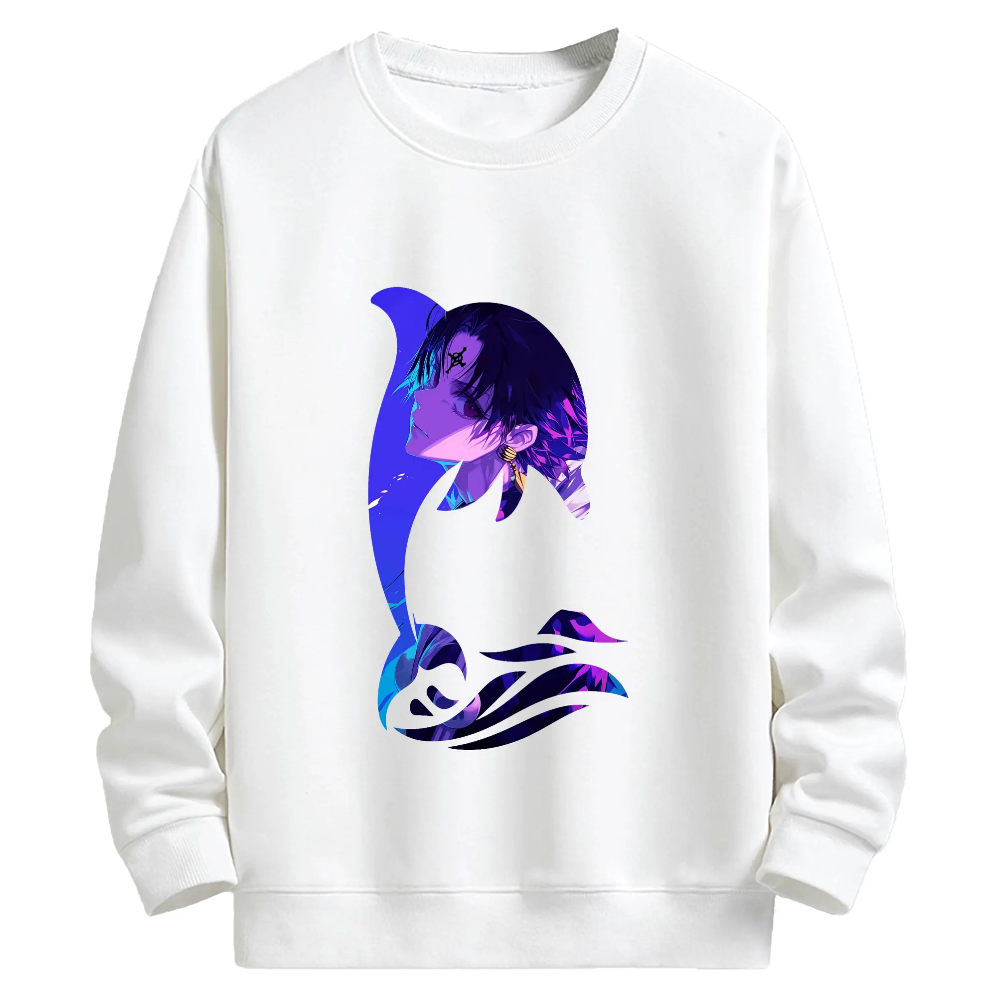 ハンター×ハンター グッズ クロロ＝ルシルフル - キッズ クルーネックスウェットシャツ ・ フロントプリント ・ 綿80％ ポリエステル20％ ・ 快適 通学 スポーツ 日常使い お散歩用