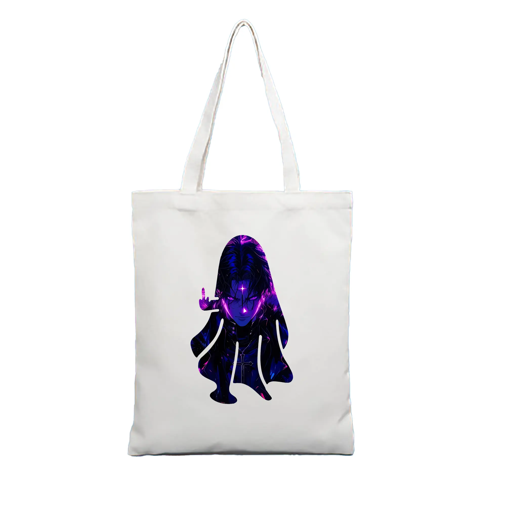 ハンター×ハンター グッズ クロロ＝ルシルフル - 縦型キャンバス手提げバッグ（トートバッグ） ・ キャンバス素材 ・ ショッピング用 ・ 軽量 丈夫 お手入れ簡単