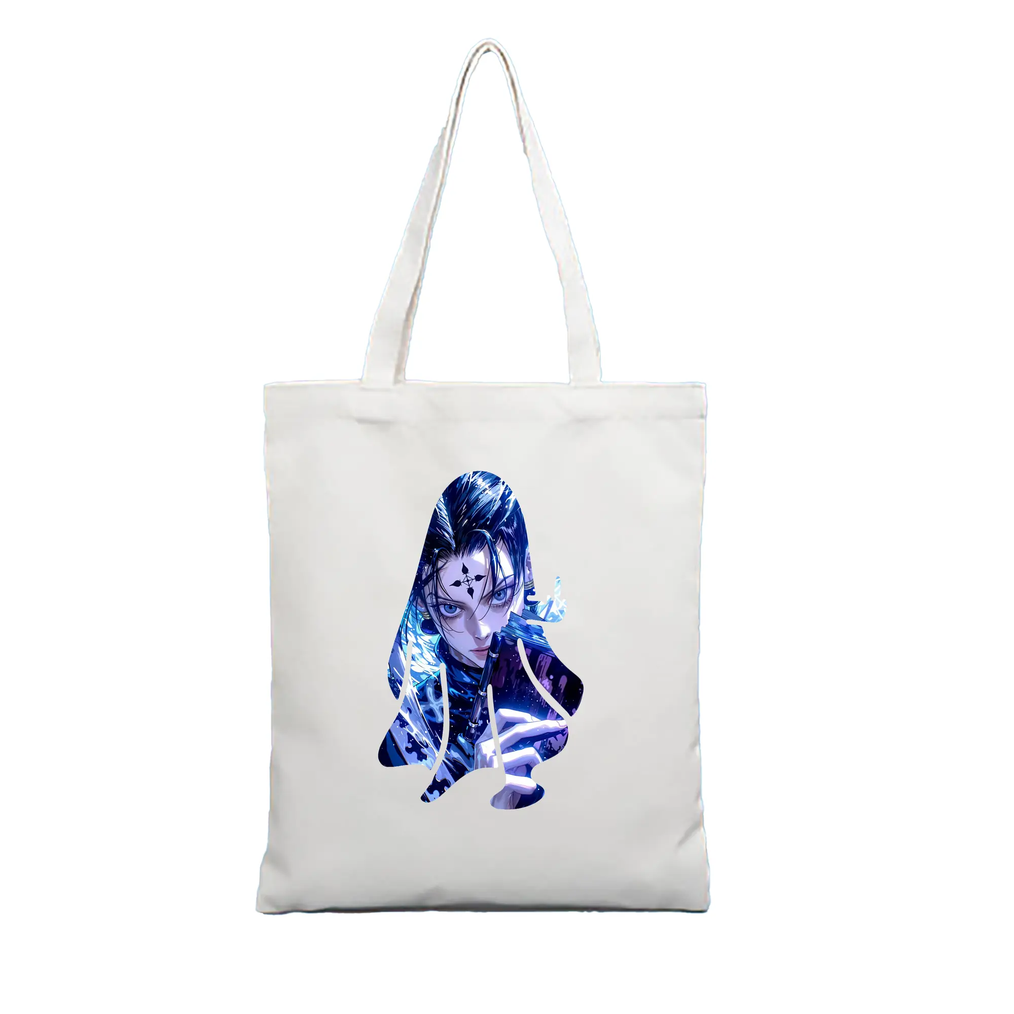 ハンター×ハンター グッズ クロロ＝ルシルフル - 縦型キャンバス手提げバッグ（トートバッグ） ・ キャンバス素材 ・ ショッピング用 ・ 軽量 丈夫 お手入れ簡単