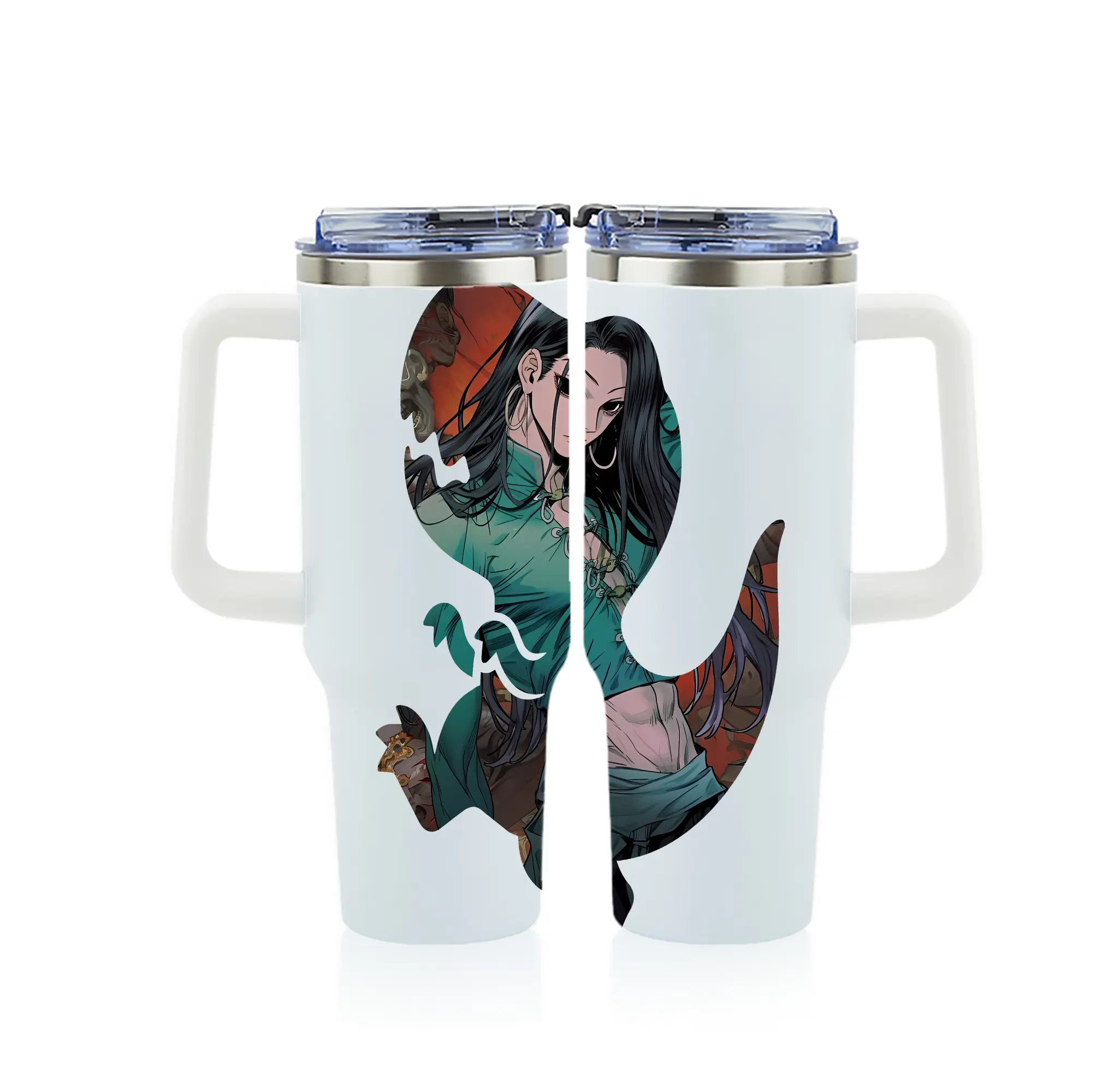 ハンター×ハンター グッズ イルミ＝ゾルディック - 1200mL フルプリント車用タンブラー ・ 304ステンレス 内側 ・ 201ステンレス 外側 ・ 保温 保冷 ・ 通勤 ドライブ アウトドア用