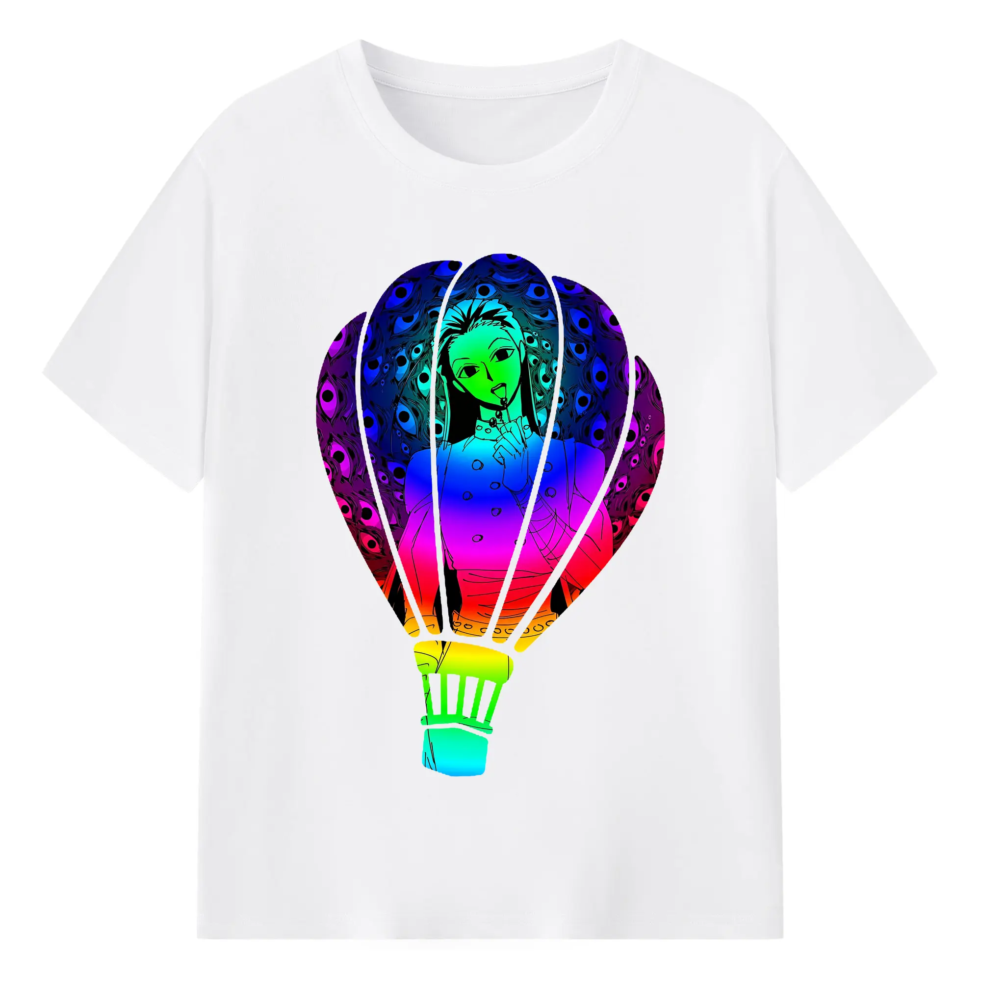 ハンター×ハンター グッズ イルミ＝ゾルディック - 綿100％ 半袖Tシャツ ・ フロントプリント ・ 快適 通気性 ・ 日常使い 散歩 スポーツ用