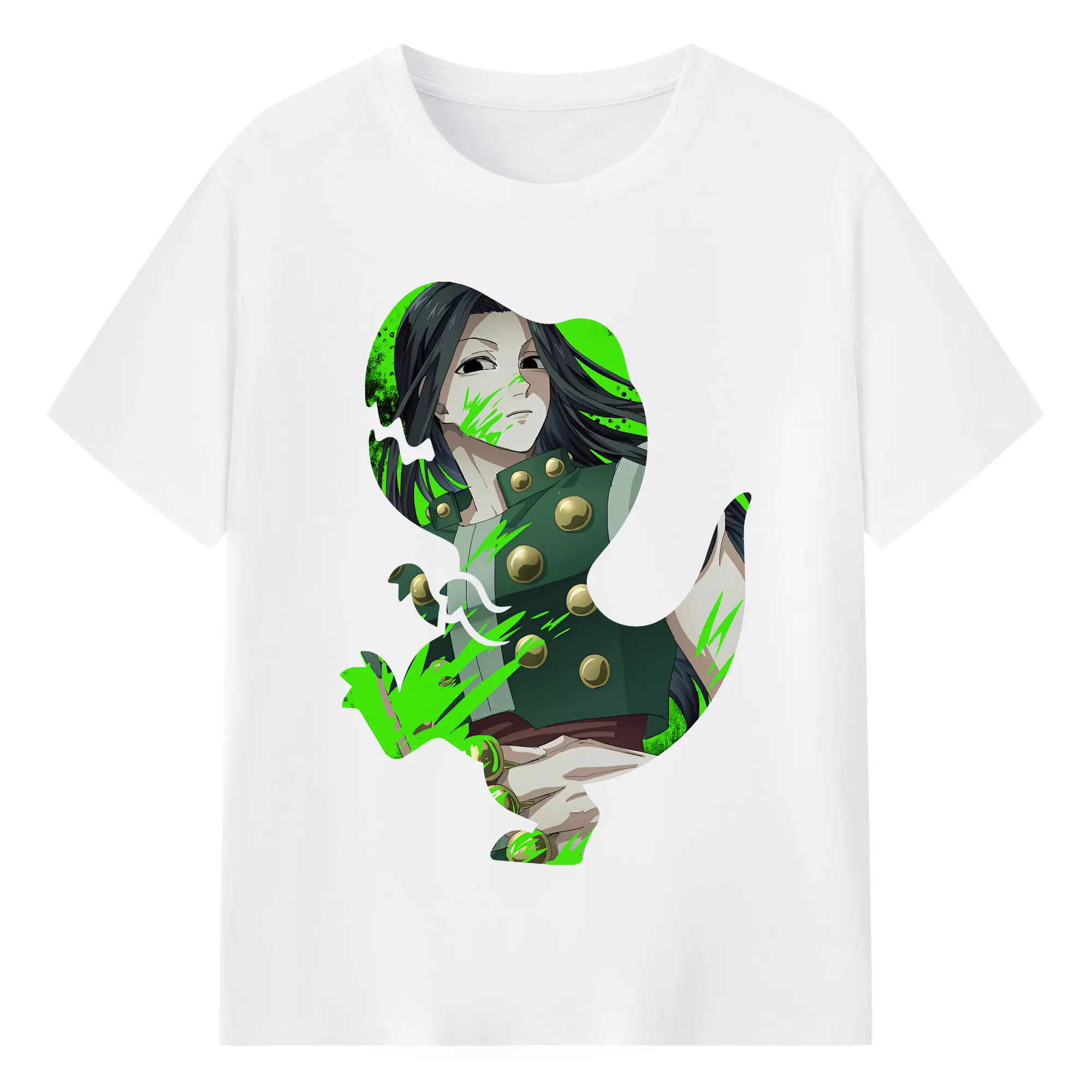 ハンター×ハンター グッズ イルミ＝ゾルディック - 綿100％ 半袖Tシャツ ・ フロントプリント ・ 快適 通気性 ・ 日常使い 散歩 スポーツ用