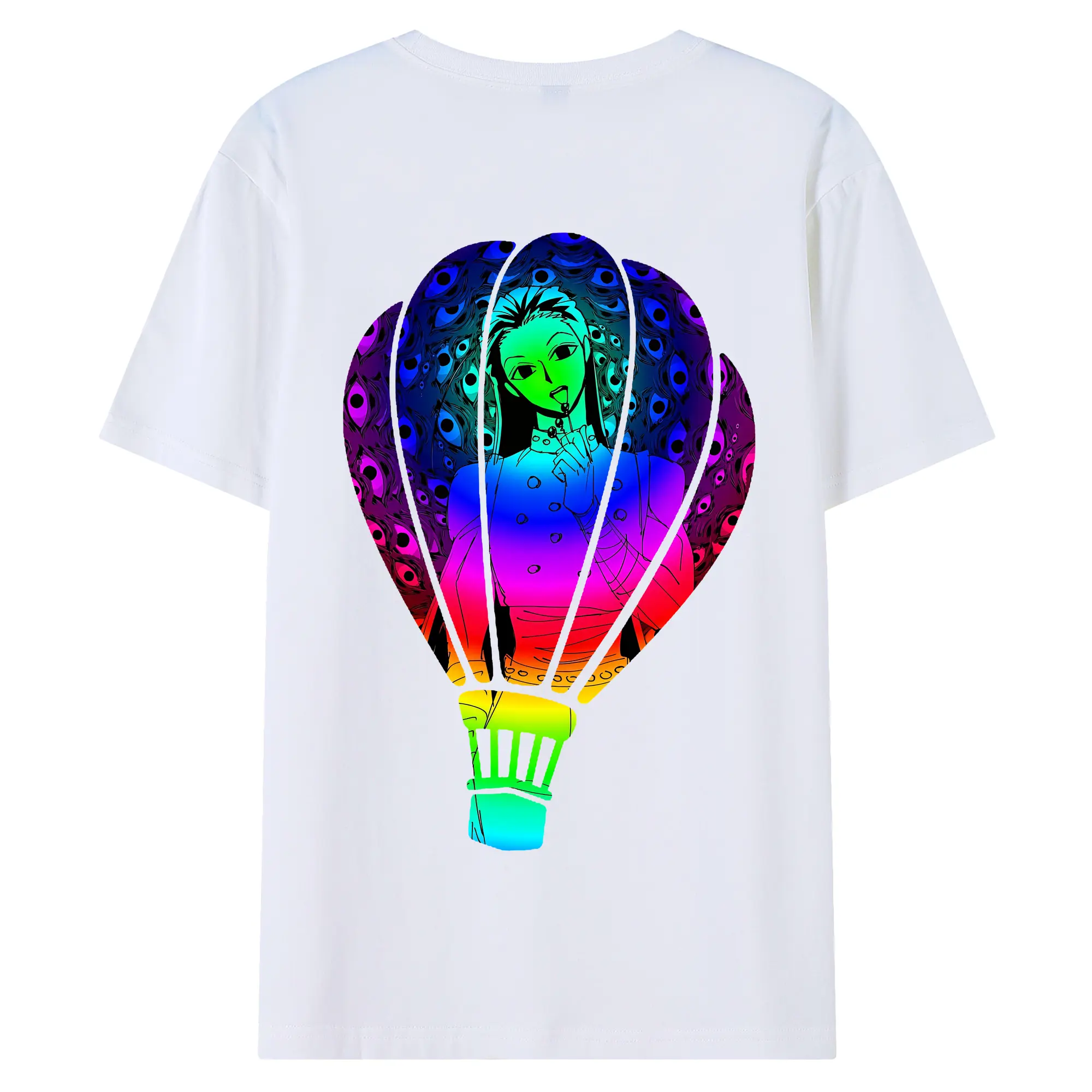 ハンター×ハンター グッズ イルミ＝ゾルディック - 綿100％ 半袖Tシャツ ・ バックプリント ・ 快適 通気性 ・ 日常使い 散歩 スポーツ用