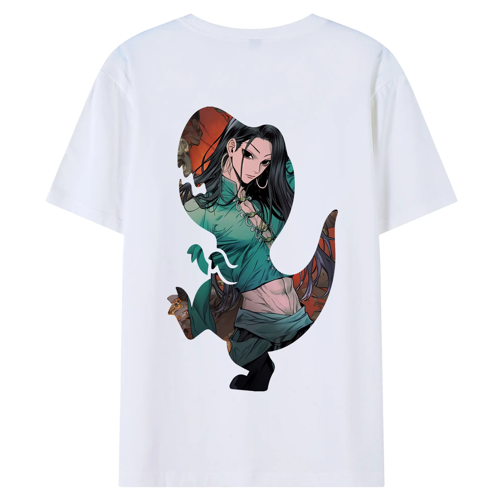 ハンター×ハンター グッズ イルミ＝ゾルディック - 綿100％ 半袖Tシャツ ・ バックプリント ・ 快適 通気性 ・ 日常使い 散歩 スポーツ用