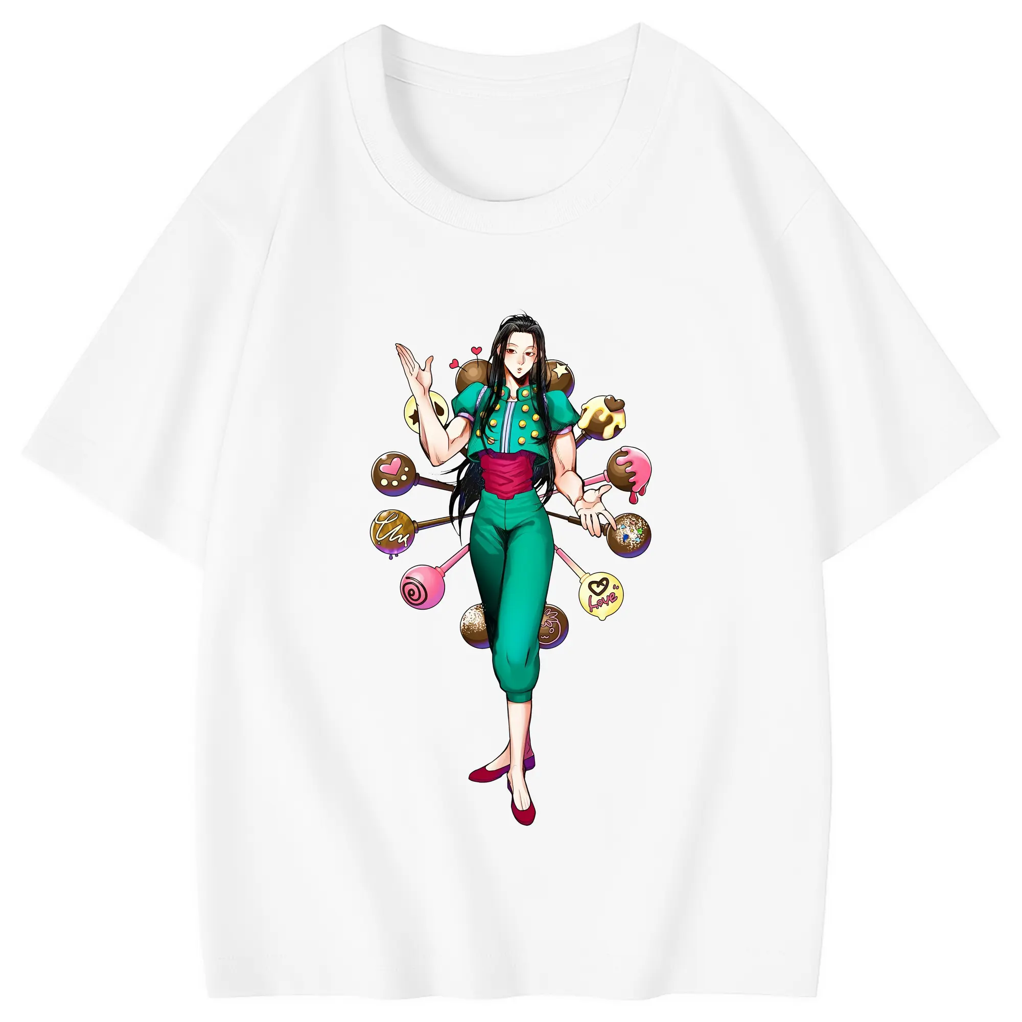 ハンター×ハンター グッズ イルミ＝ゾルディック - 綿100％ キッズTシャツ ・ フロントプリント ・ 快適 通気性 ・ スポーツ カジュアル 散歩用