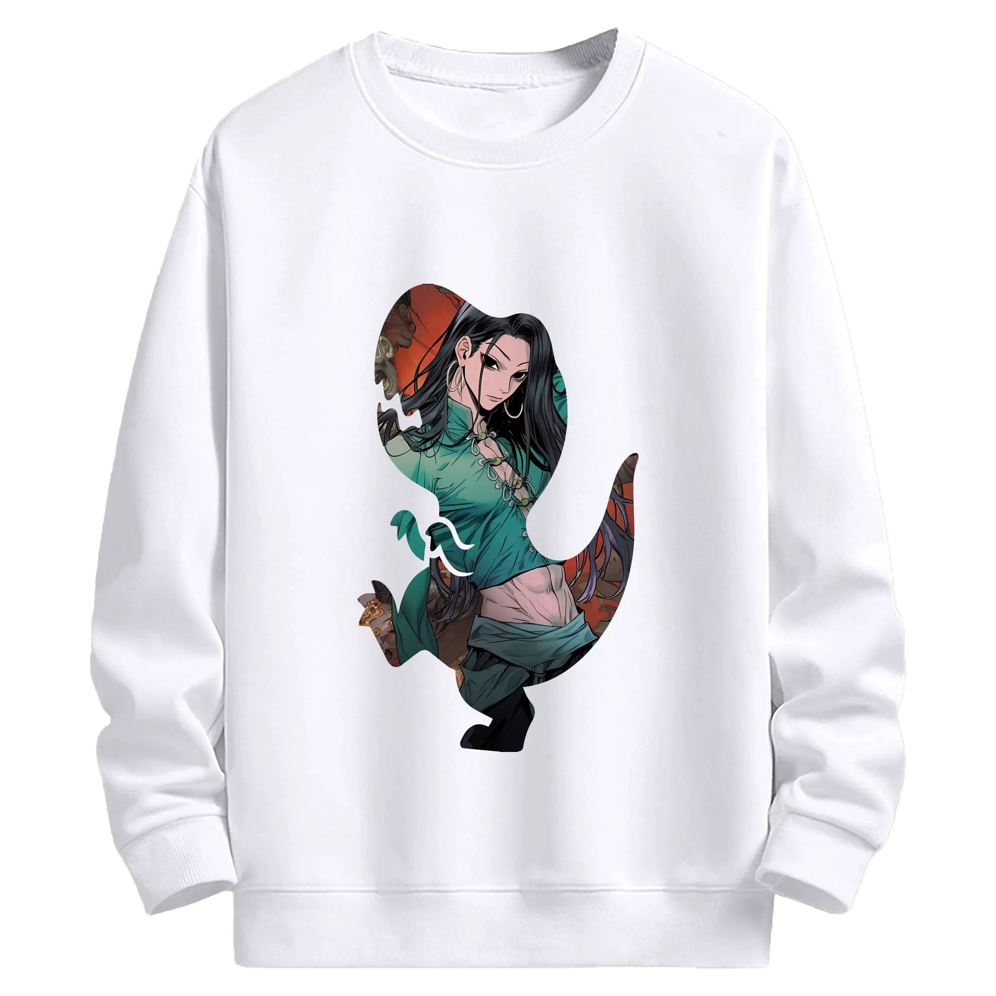 ハンター×ハンター グッズ イルミ＝ゾルディック - 高品質 クルーネック スウェット ・ コットン59％ ポリエステル41％ ・ ユニセックス 長袖 トレーナー ・ カジュアル デイリー スポーツ 散歩用