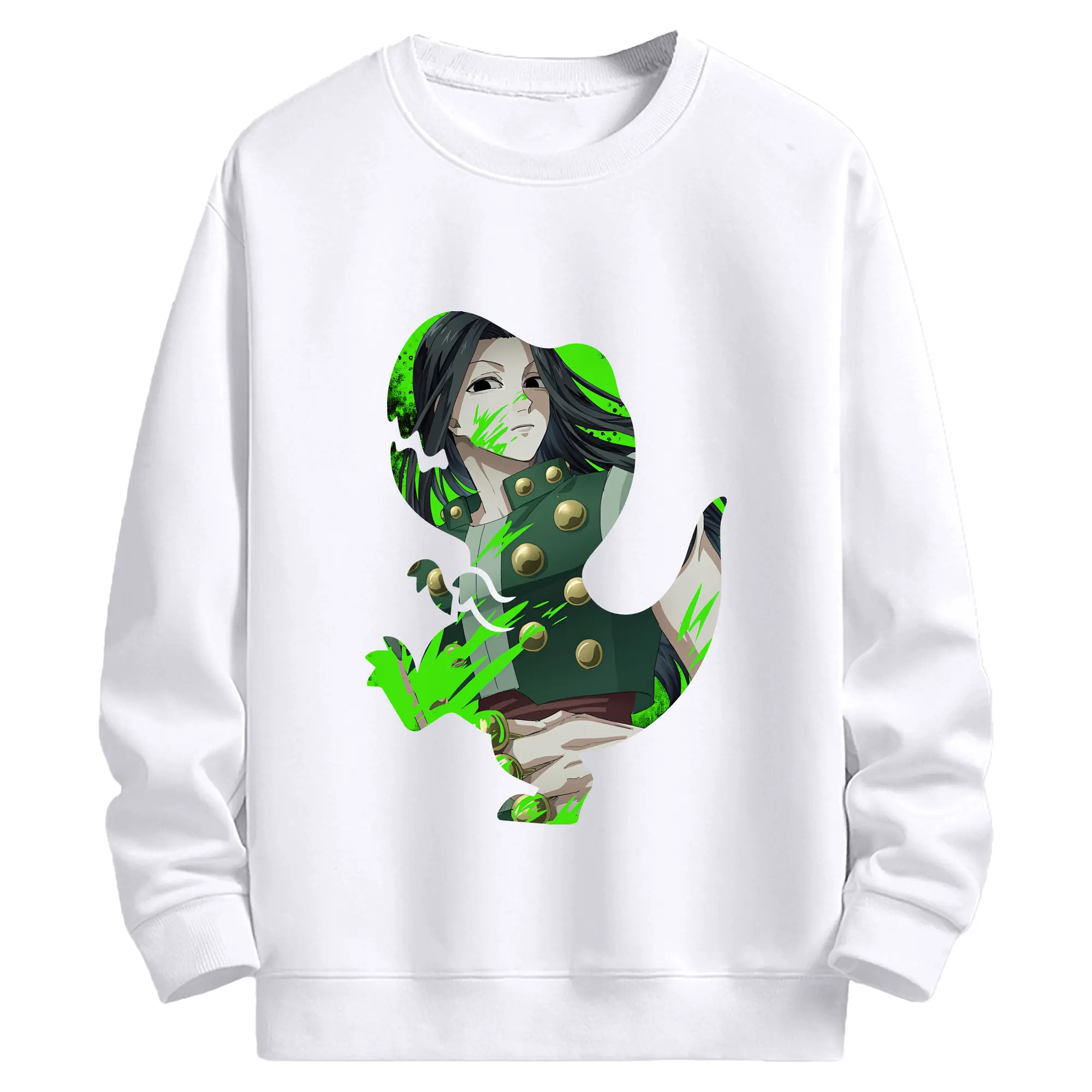 ハンター×ハンター グッズ イルミ＝ゾルディック - 高品質 クルーネック スウェット ・ コットン59％ ポリエステル41％ ・ ユニセックス 長袖 トレーナー ・ カジュアル デイリー スポーツ 散歩用