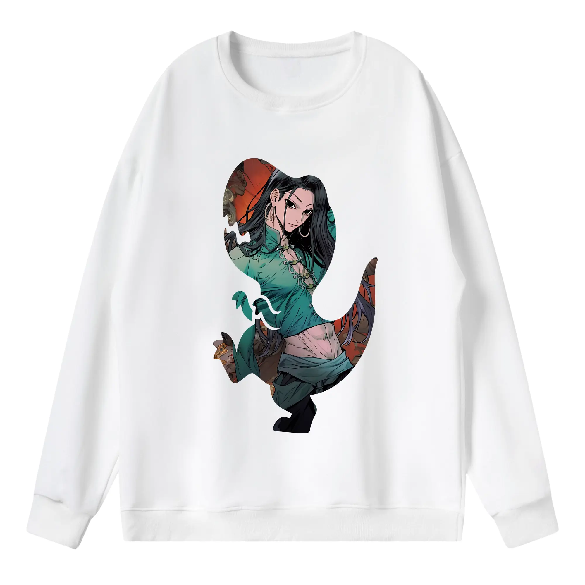 ハンター×ハンター グッズ イルミ＝ゾルディック - 薄手 クルーネック スウェット 裏毛260g · ポリエステル 春秋向け カジュアル 男女兼用 · トレーナー デイリー スポーツ 散歩に最適