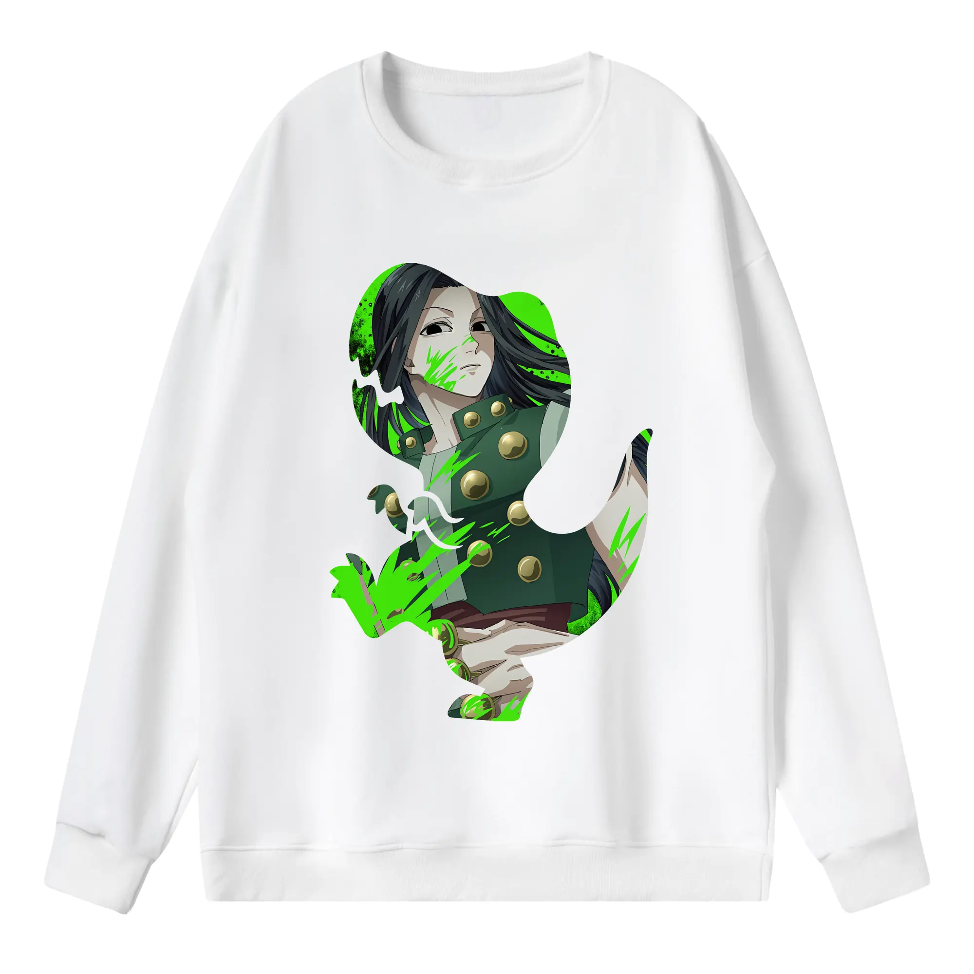 ハンター×ハンター グッズ イルミ＝ゾルディック - 薄手 クルーネック スウェット 裏毛260g · ポリエステル 春秋向け カジュアル 男女兼用 · トレーナー デイリー スポーツ 散歩に最適