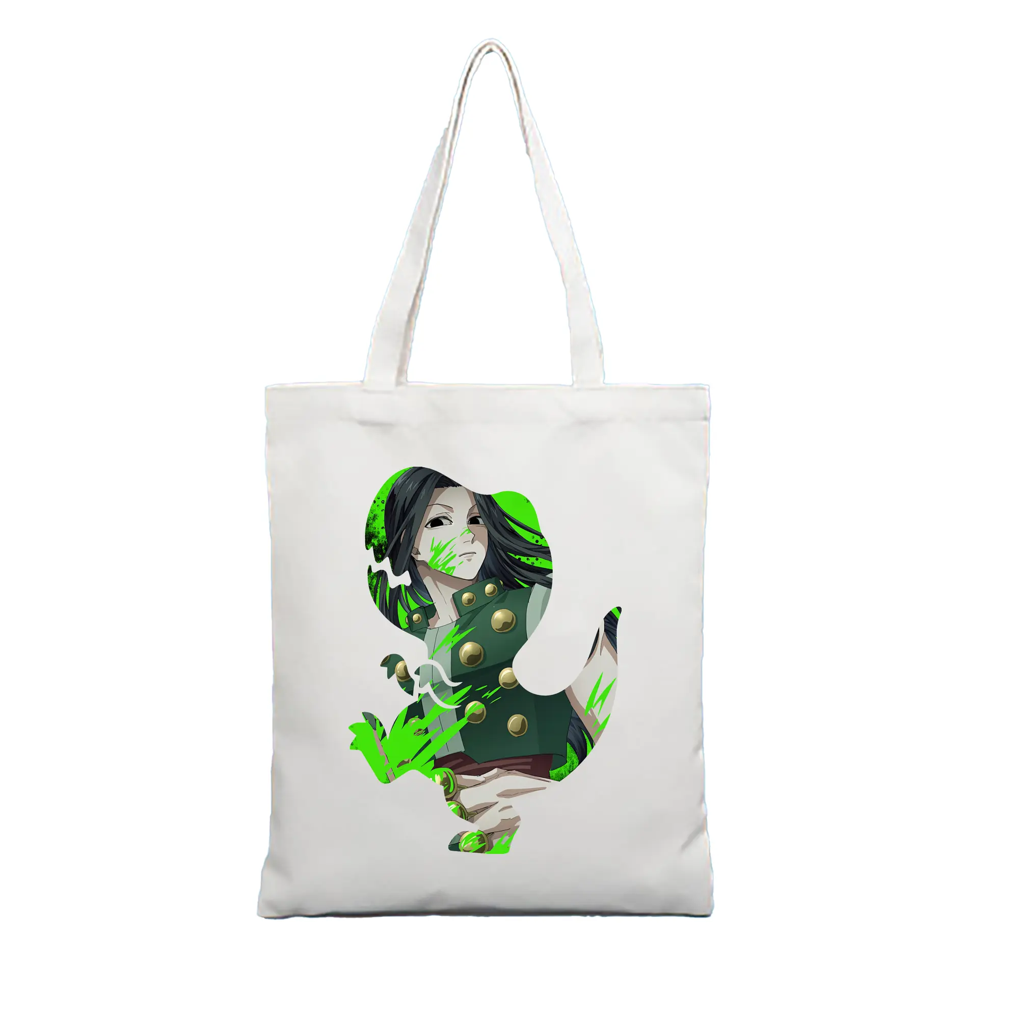 ハンター×ハンター グッズ イルミ＝ゾルディック - 縦型キャンバス手提げバッグ（トートバッグ） ・ キャンバス素材 ・ ショッピング用 ・ 軽量 丈夫 お手入れ簡単