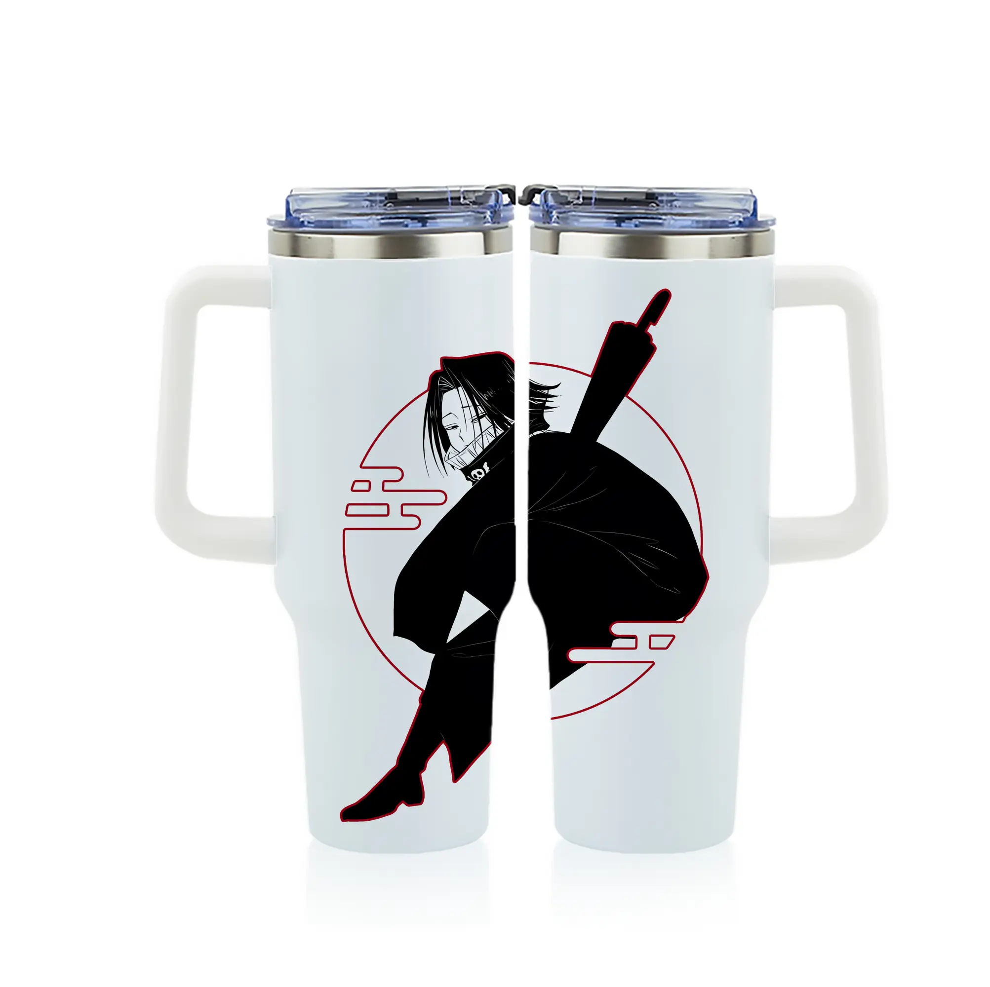 ハンター×ハンター グッズ フェイタン＝ポートオ - 1200mL フルプリント車用タンブラー ・ 304ステンレス 内側 ・ 201ステンレス 外側 ・ 保温 保冷 ・ 通勤 ドライブ アウトドア用