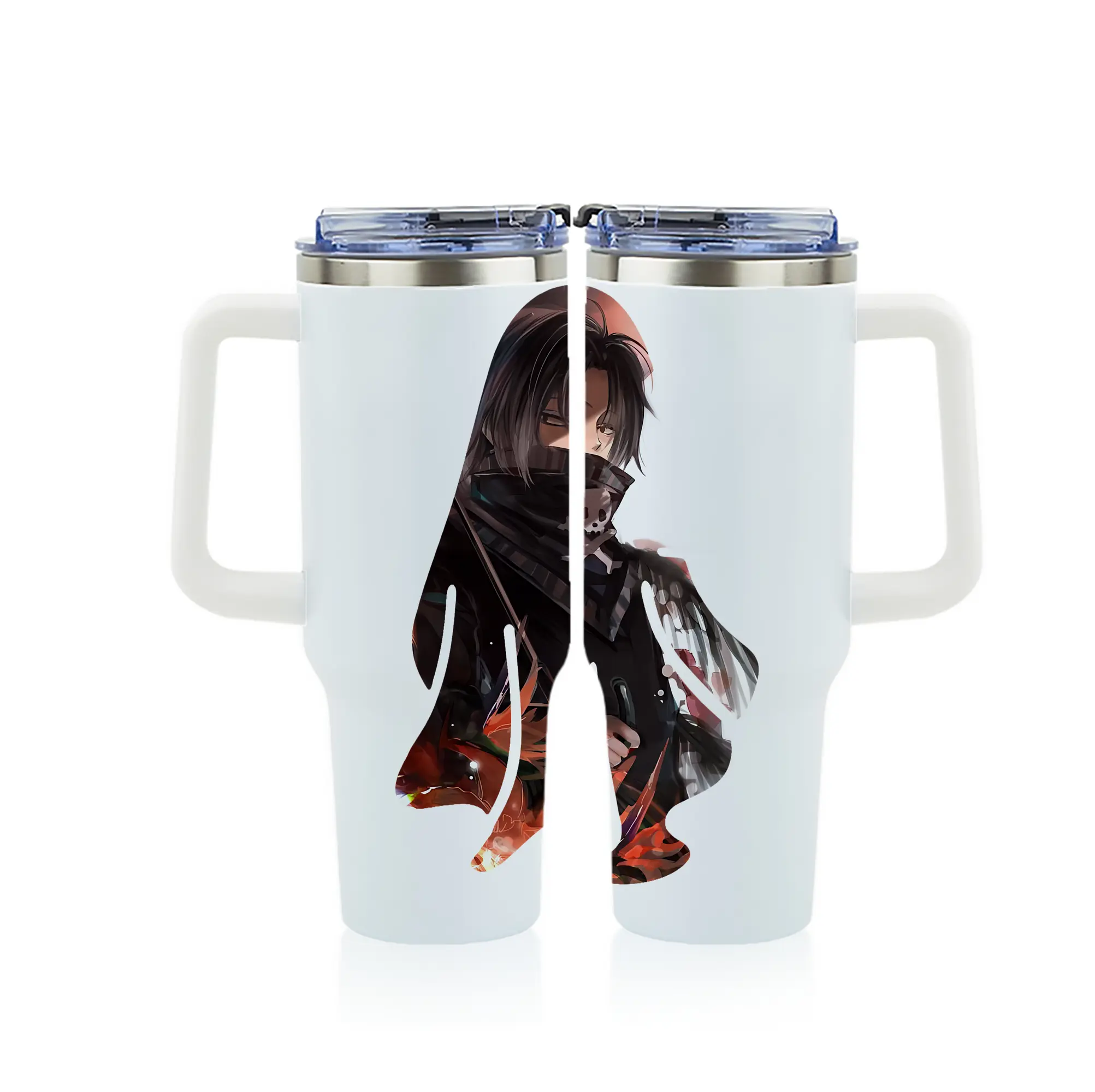 ハンター×ハンター グッズ フェイタン＝ポートオ - 1200mL フルプリント車用タンブラー ・ 304ステンレス 内側 ・ 201ステンレス 外側 ・ 保温 保冷 ・ 通勤 ドライブ アウトドア用