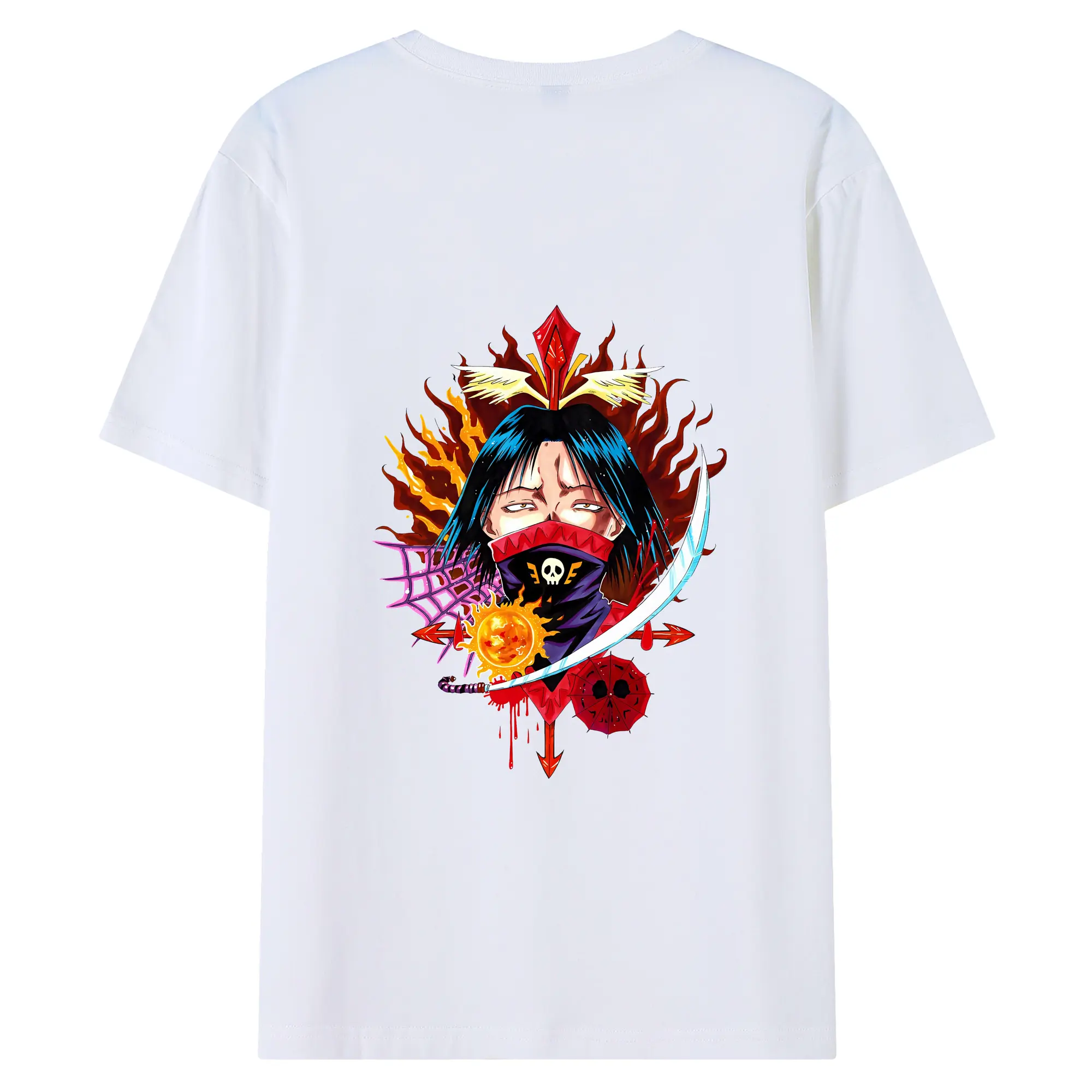 ハンター×ハンター グッズ フェイタン＝ポートオ - 綿100％ 半袖Tシャツ ・ バックプリント ・ 快適 通気性 ・ 日常使い 散歩 スポーツ用