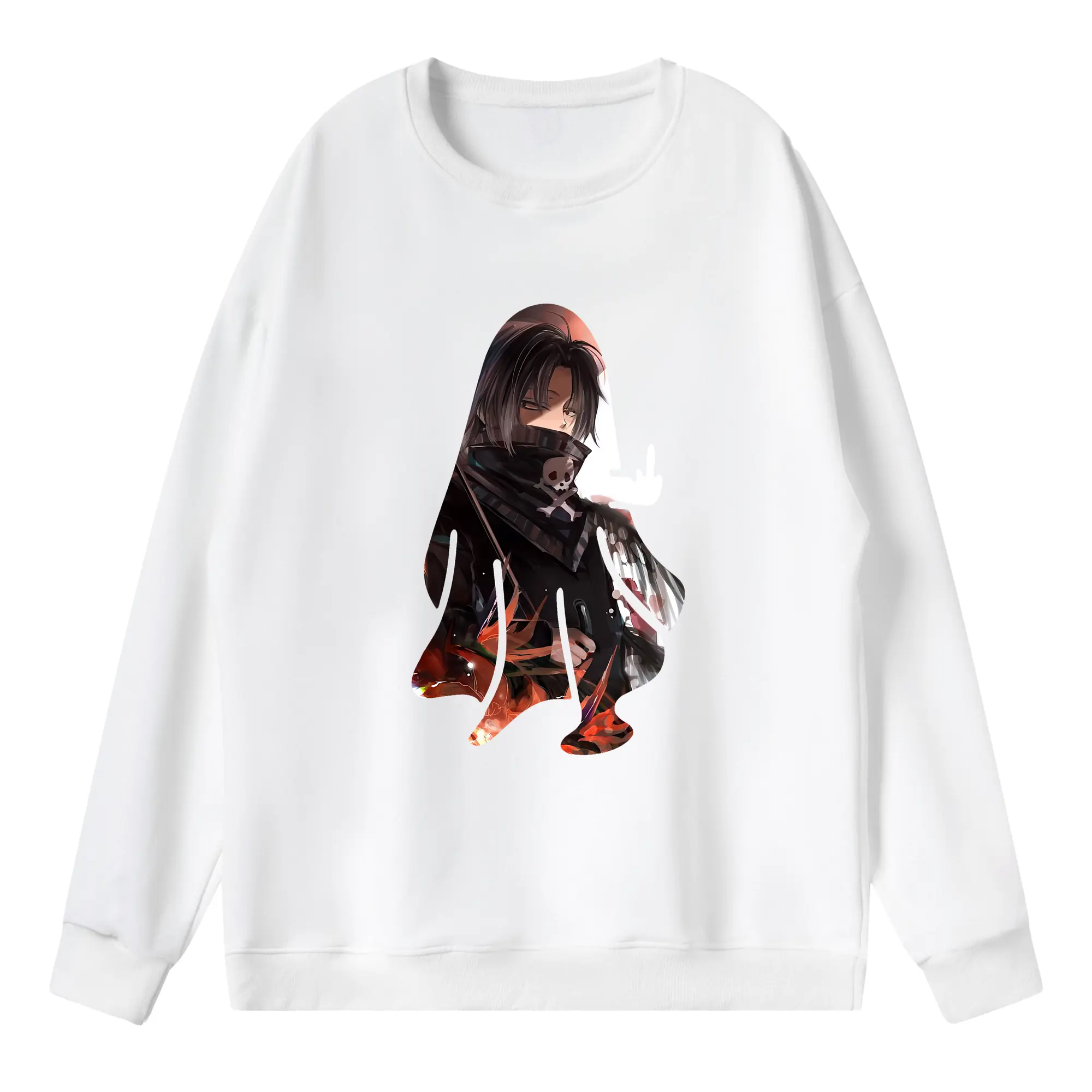 ハンター×ハンター グッズ フェイタン＝ポートオ - 薄手 クルーネック スウェット 裏毛260g · ポリエステル 春秋向け カジュアル 男女兼用 · トレーナー デイリー スポーツ 散歩に最適