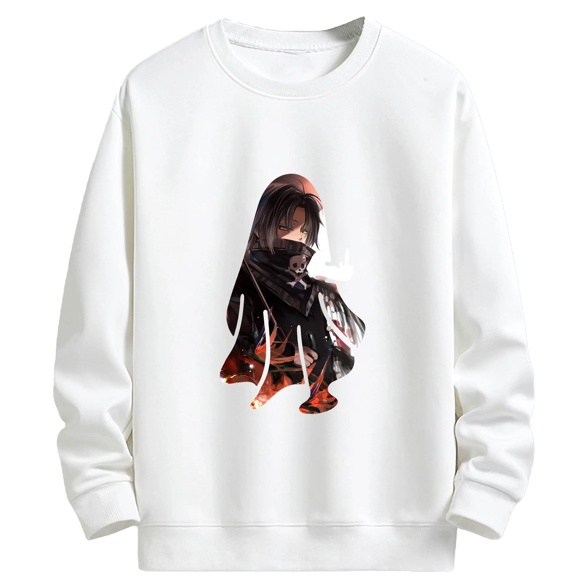 ハンター×ハンター グッズ フェイタン＝ポートオ - キッズ クルーネックスウェットシャツ ・ フロントプリント ・ 綿80％ ポリエステル20％ ・ 快適 通学 スポーツ 日常使い お散歩用