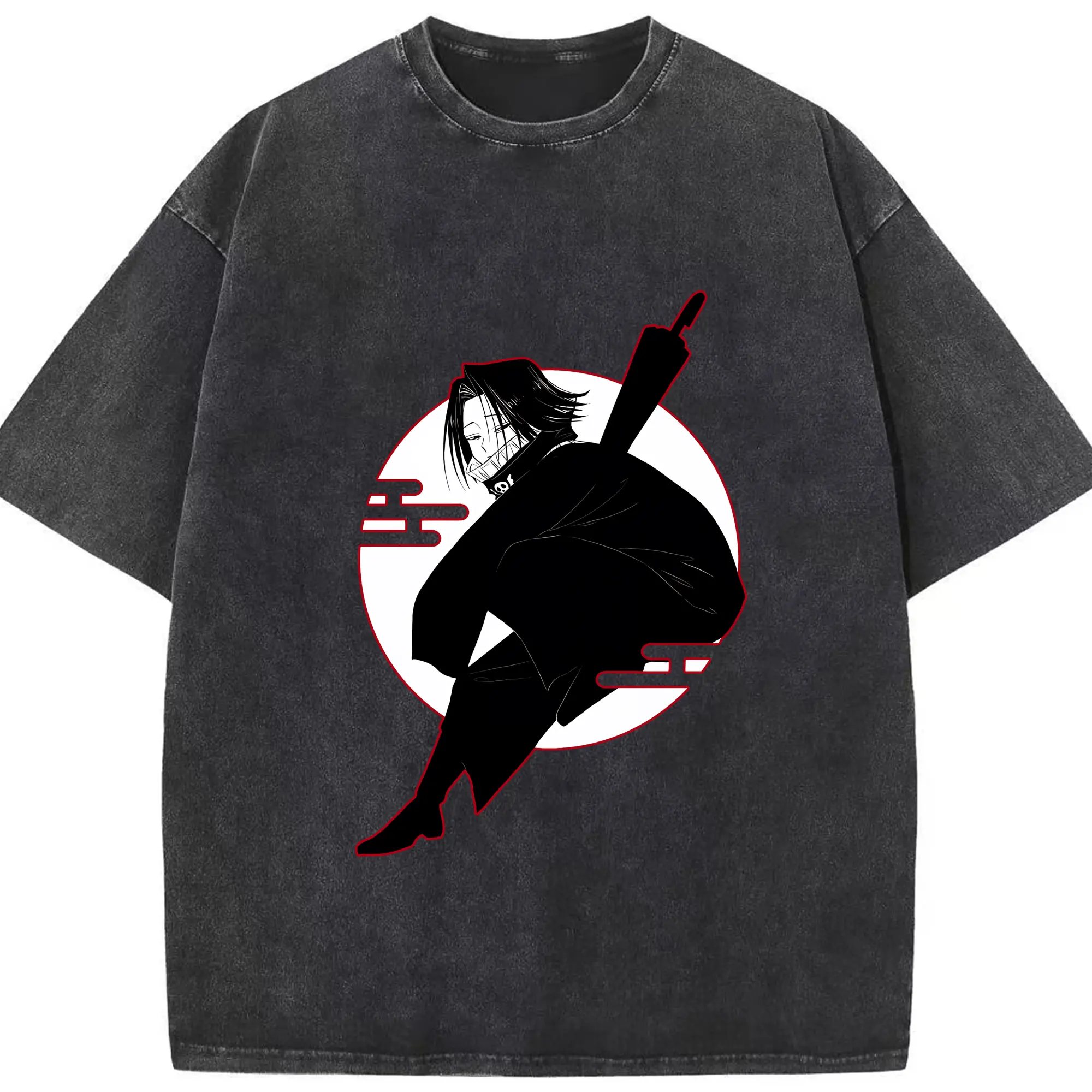 ハンター×ハンター グッズ フェイタン＝ポートオ - 綿100％ ヴィンテージ風 半袖Tシャツ ・ フロントプリント ・ 柔らか肌触り ・ 通気性 快適 ・ スポーツ カジュアル 外出用