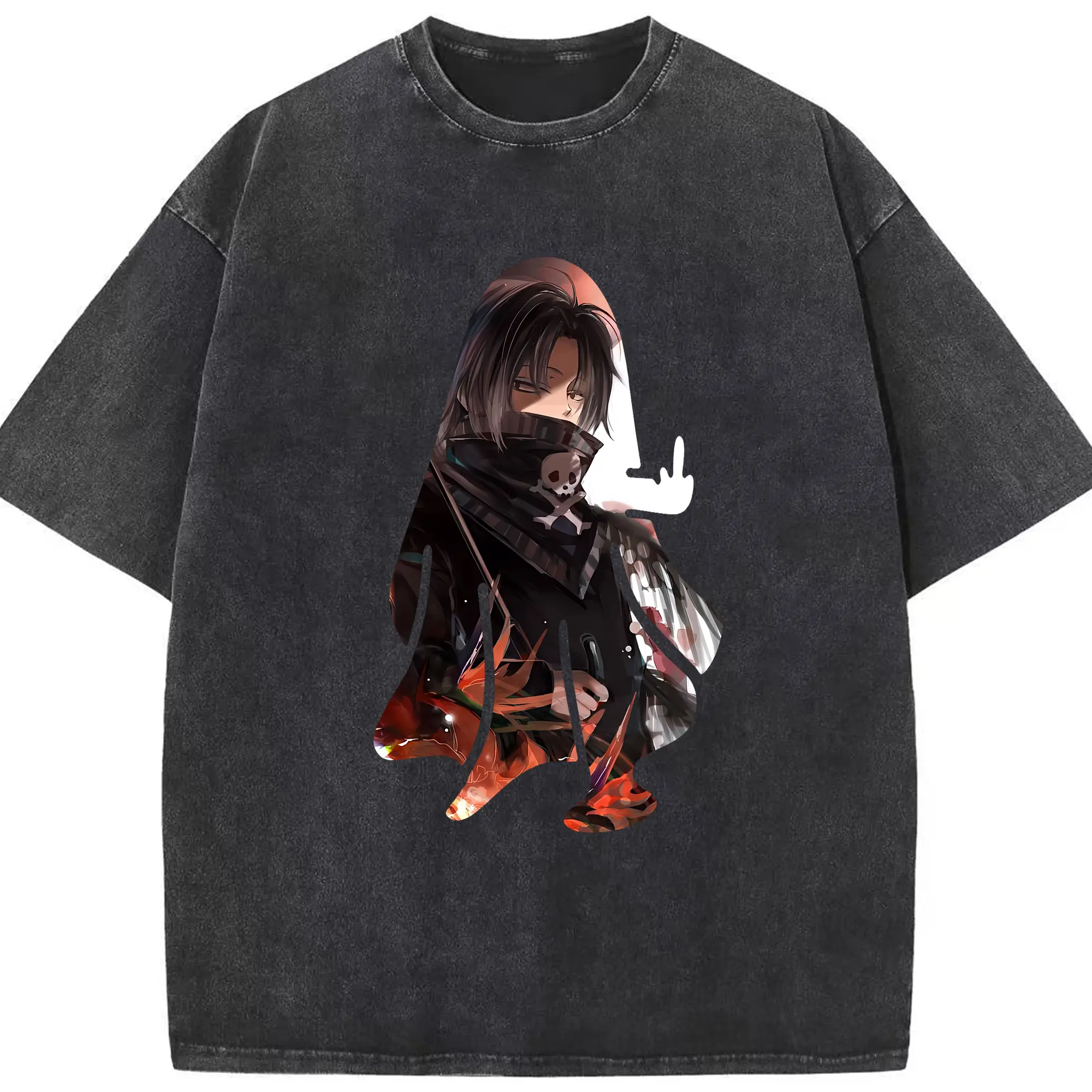 ハンター×ハンター グッズ フェイタン＝ポートオ - 綿100％ ヴィンテージ風 半袖Tシャツ ・ フロントプリント ・ 柔らか肌触り ・ 通気性 快適 ・ スポーツ カジュアル 外出用