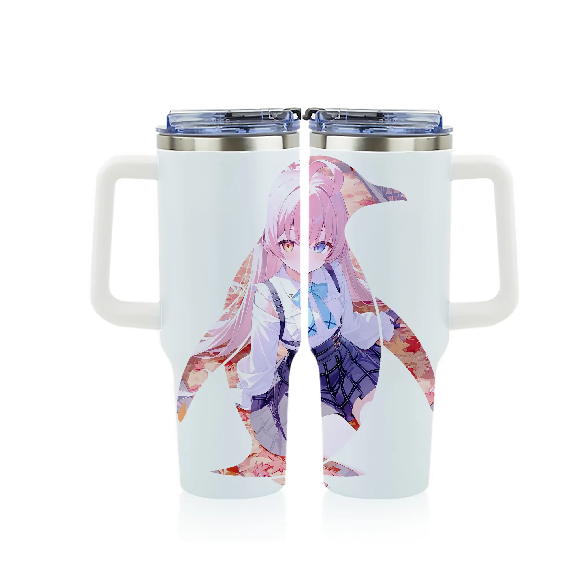 ブルーアーカイブ グッズ 小鳥遊ホシノ - 1200mL フルプリント車用タンブラー ・ 304ステンレス 内側 ・ 201ステンレス 外側 ・ 保温 保冷 ・ 通勤 ドライブ アウトドア用