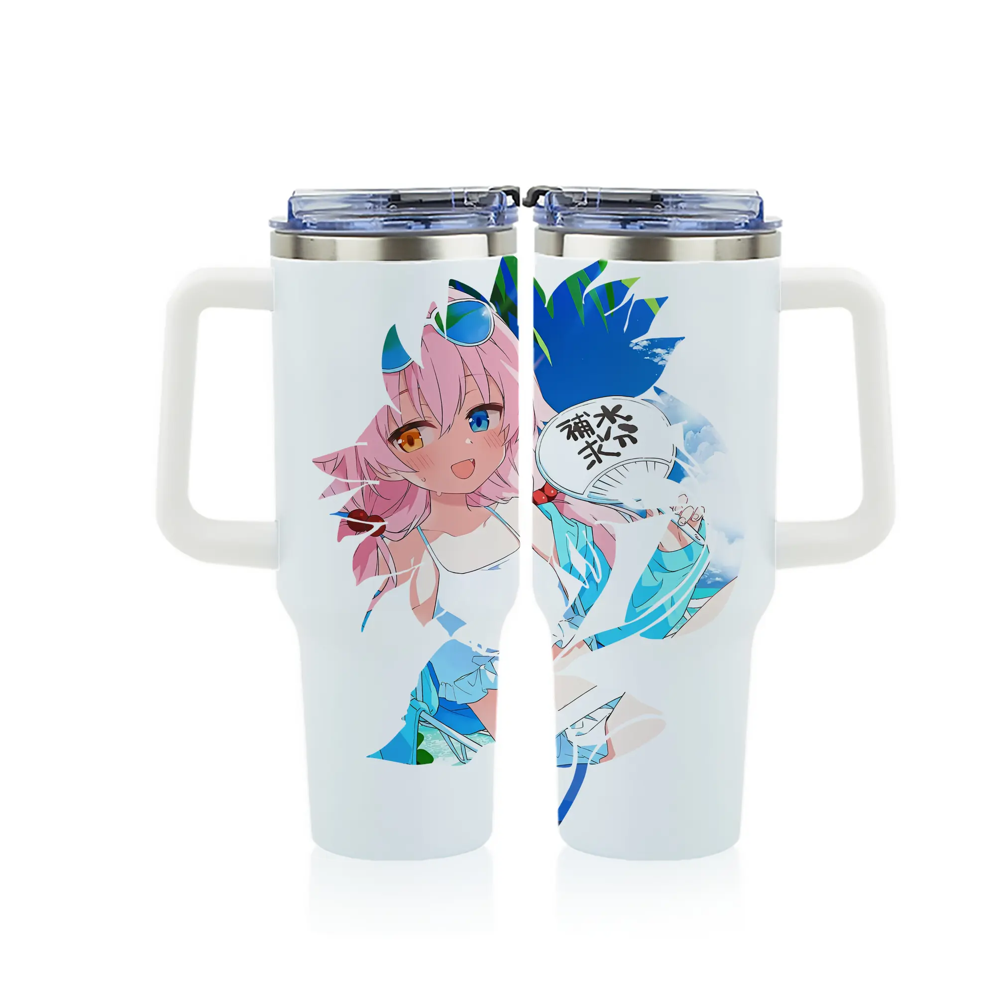 ブルーアーカイブ グッズ 小鳥遊ホシノ - 1200mL フルプリント車用タンブラー ・ 304ステンレス 内側 ・ 201ステンレス 外側 ・ 保温 保冷 ・ 通勤 ドライブ アウトドア用