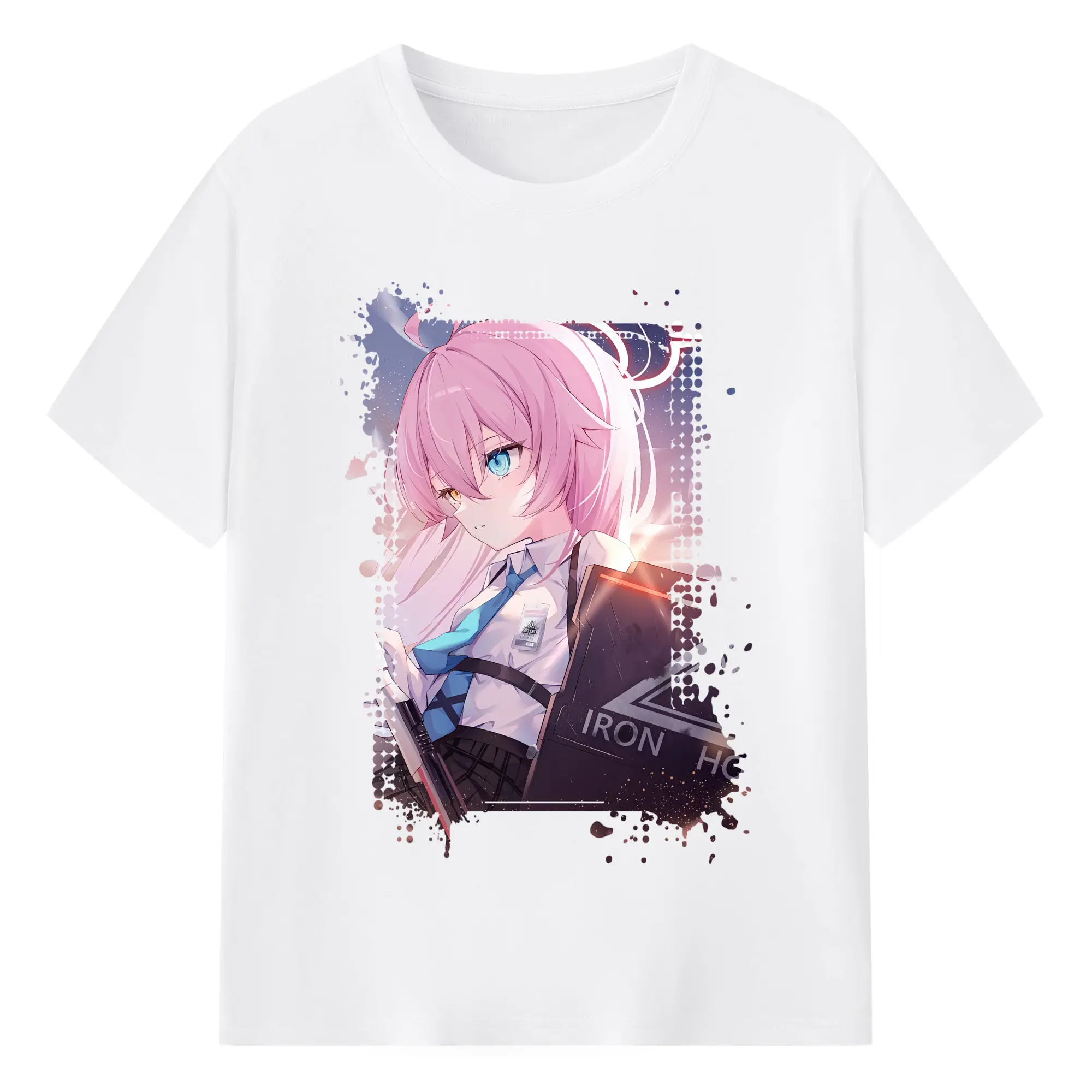 ブルーアーカイブ グッズ 小鳥遊ホシノ - 綿100％ 半袖Tシャツ ・ フロントプリント ・ 快適 通気性 ・ 日常使い 散歩 スポーツ用