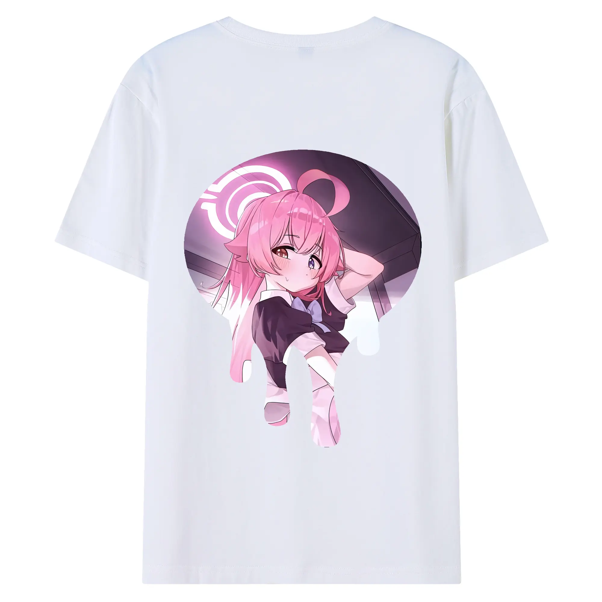 ブルーアーカイブ グッズ 小鳥遊ホシノ - 綿100％ 半袖Tシャツ ・ バックプリント ・ 快適 通気性 ・ 日常使い 散歩 スポーツ用