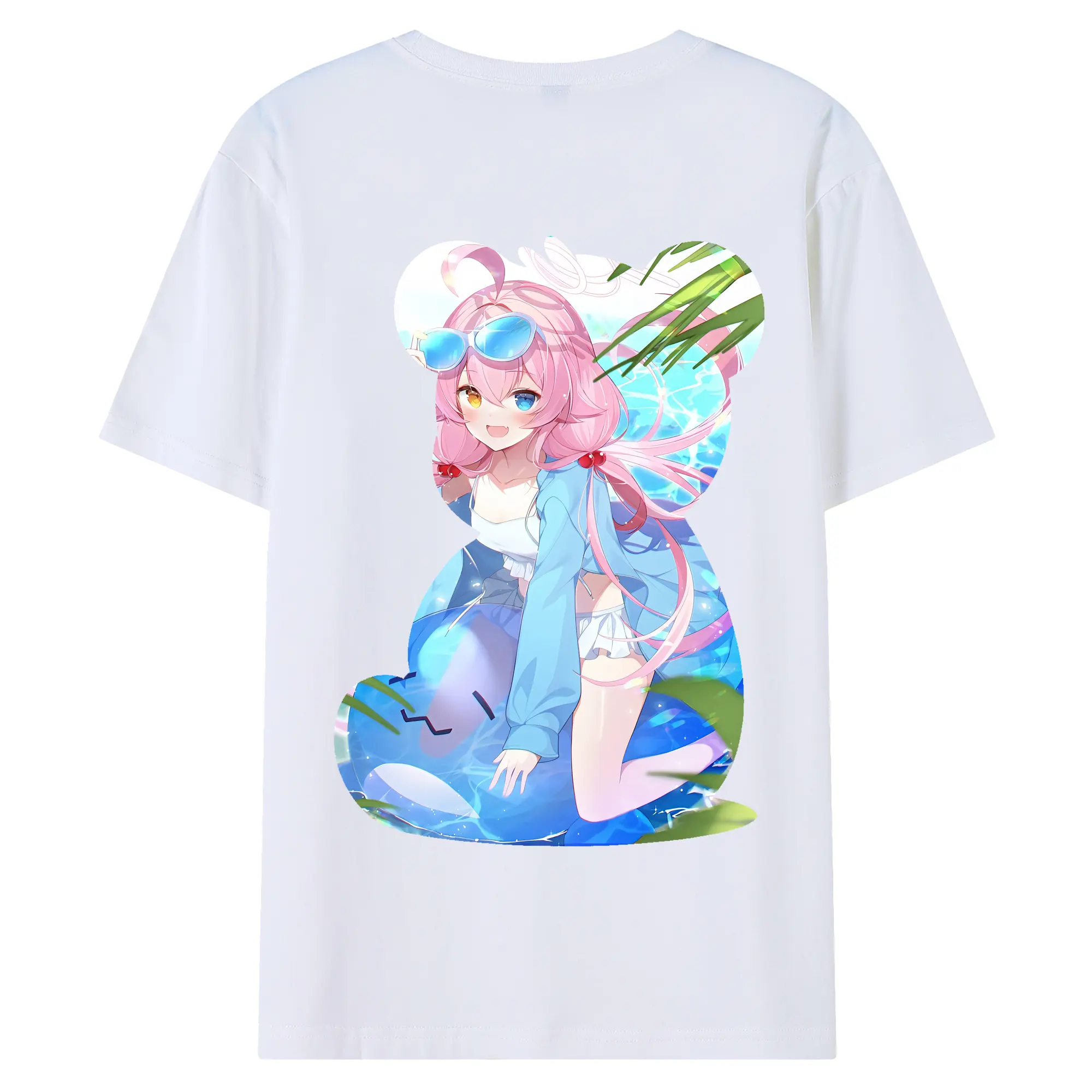 ブルーアーカイブ グッズ 小鳥遊ホシノ - 綿100％ 半袖Tシャツ ・ バックプリント ・ 快適 通気性 ・ 日常使い 散歩 スポーツ用