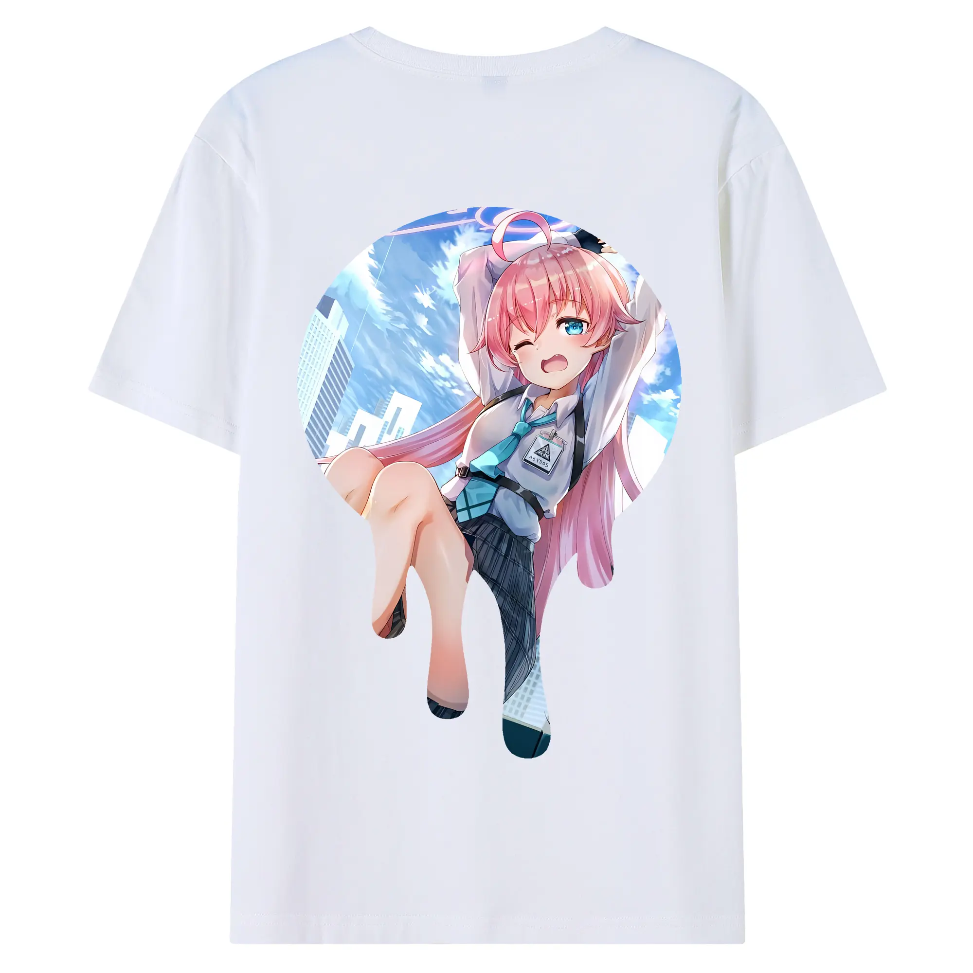 ブルーアーカイブ グッズ 小鳥遊ホシノ - 綿100％ 半袖Tシャツ ・ バックプリント ・ 快適 通気性 ・ 日常使い 散歩 スポーツ用