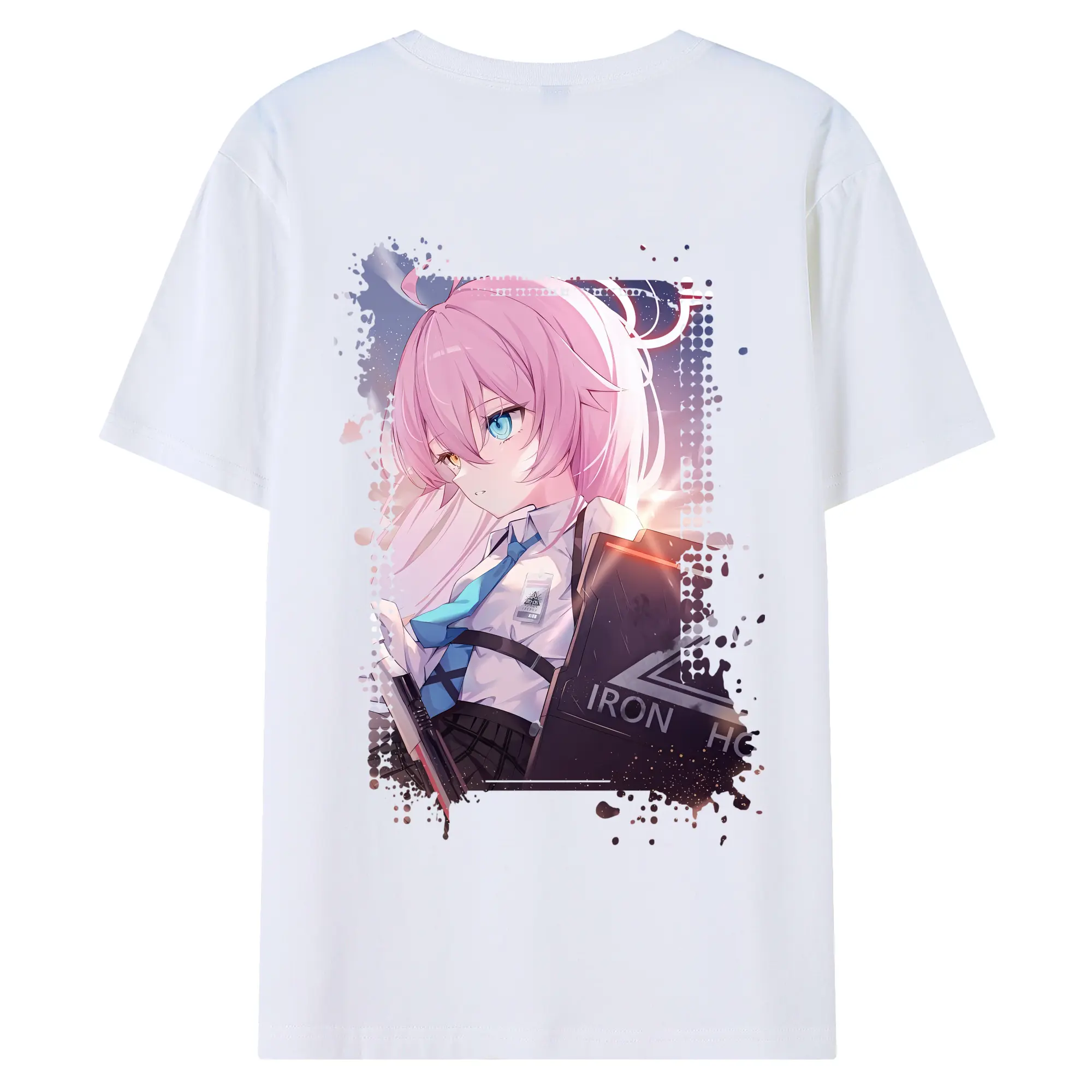 ブルーアーカイブ グッズ 小鳥遊ホシノ - 綿100％ 半袖Tシャツ ・ バックプリント ・ 快適 通気性 ・ 日常使い 散歩 スポーツ用