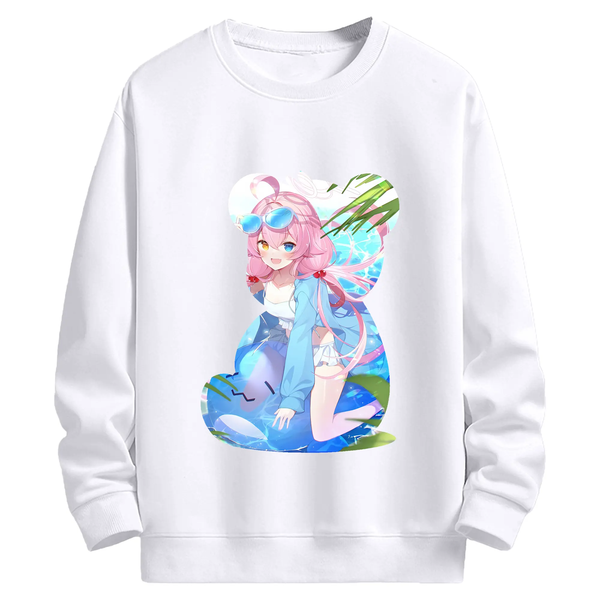 ブルーアーカイブ グッズ 小鳥遊ホシノ - 高品質 クルーネック スウェット ・ コットン59％ ポリエステル41％ ・ ユニセックス 長袖 トレーナー ・ カジュアル デイリー スポーツ 散歩用