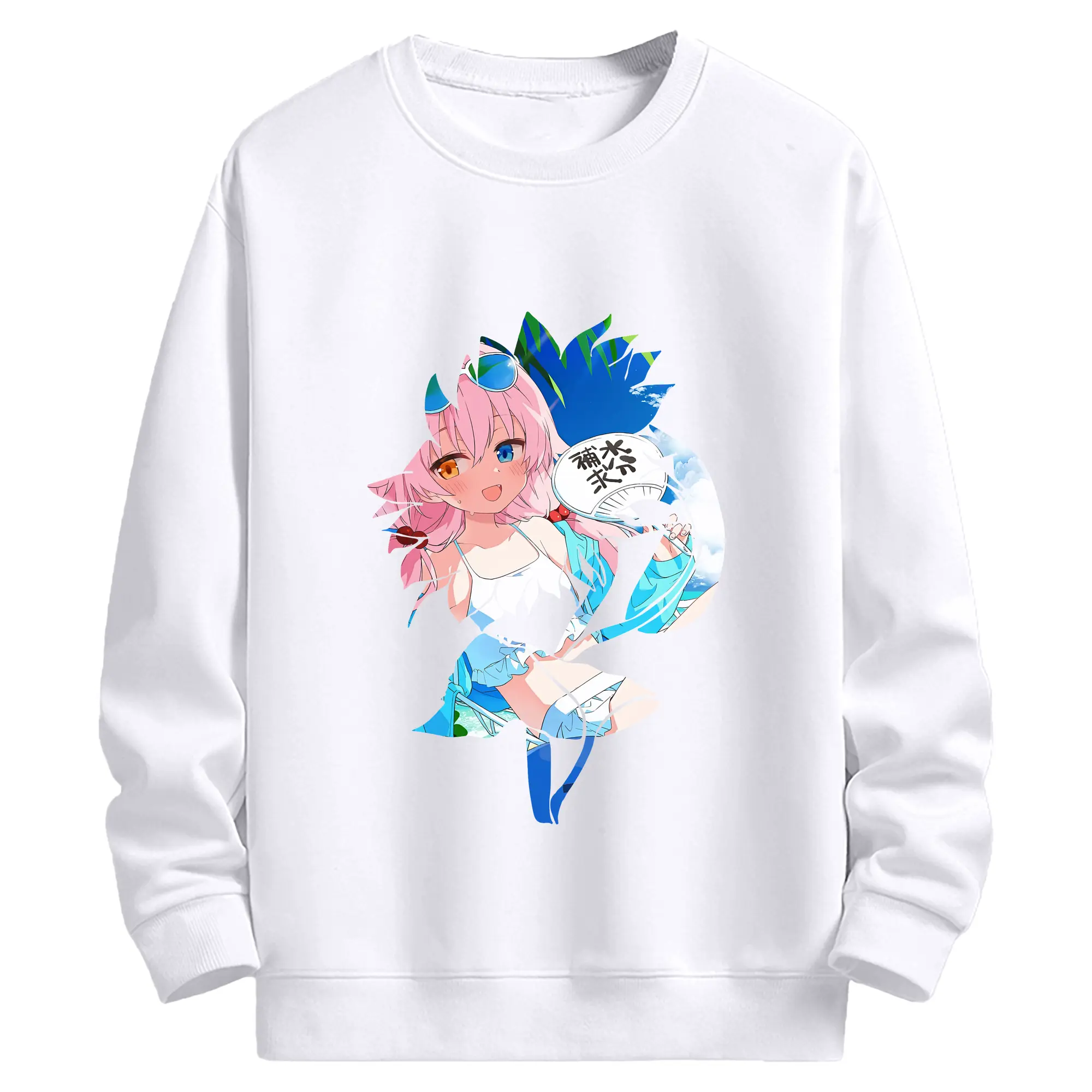 ブルーアーカイブ グッズ 小鳥遊ホシノ - 高品質 クルーネック スウェット ・ コットン59％ ポリエステル41％ ・ ユニセックス 長袖 トレーナー ・ カジュアル デイリー スポーツ 散歩用