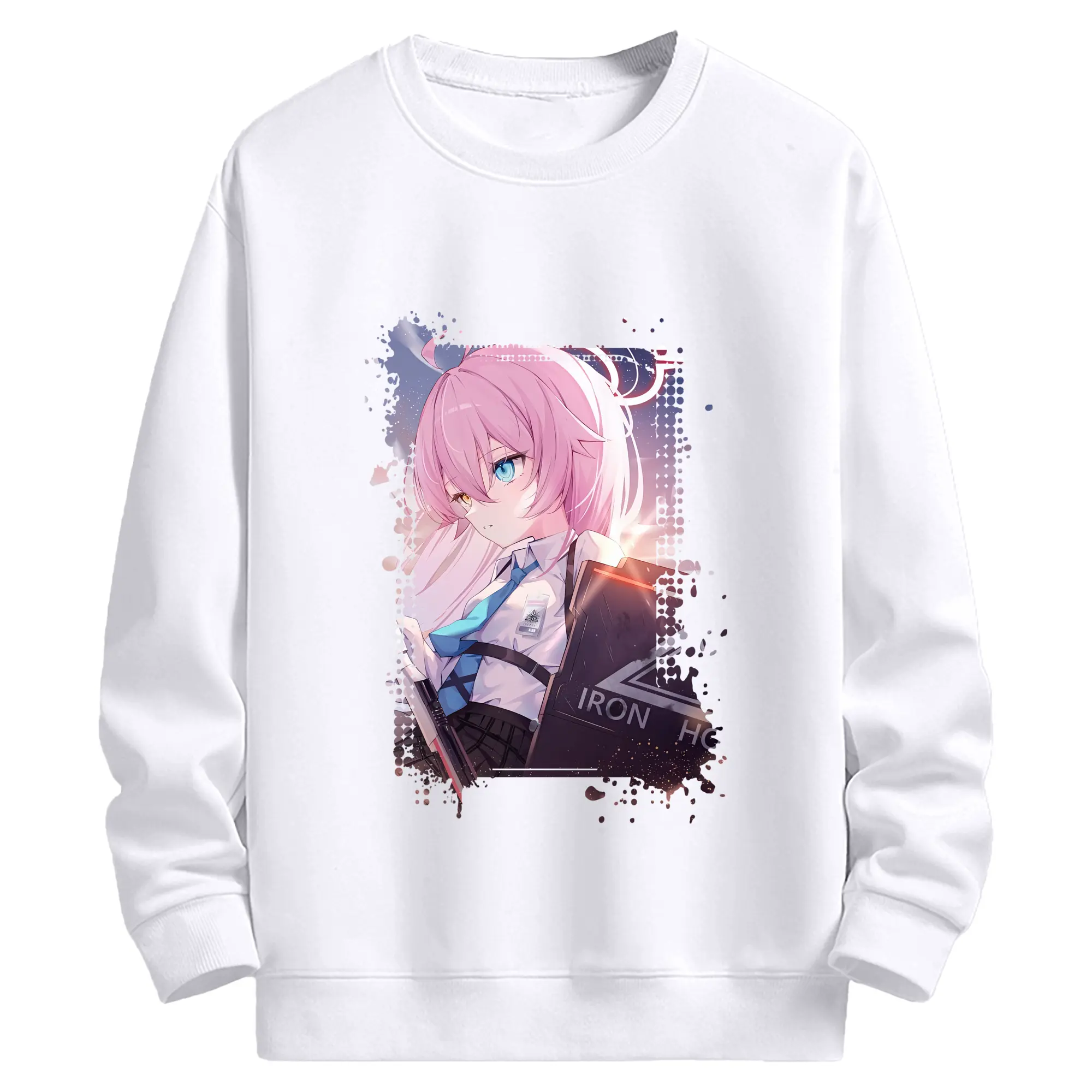ブルーアーカイブ グッズ 小鳥遊ホシノ - 高品質 クルーネック スウェット ・ コットン59％ ポリエステル41％ ・ ユニセックス 長袖 トレーナー ・ カジュアル デイリー スポーツ 散歩用