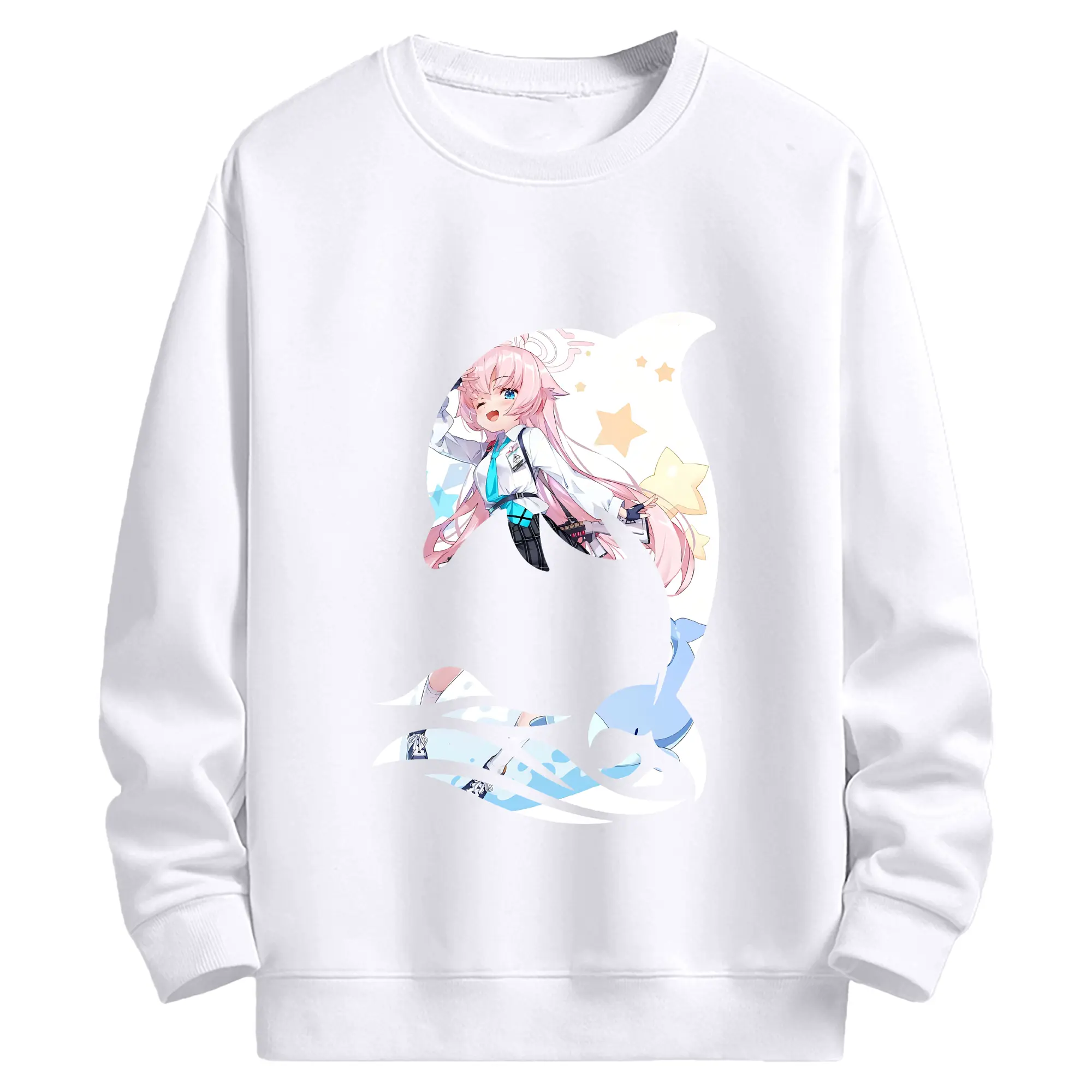 ブルーアーカイブ グッズ 小鳥遊ホシノ - 高品質 クルーネック スウェット ・ コットン59％ ポリエステル41％ ・ ユニセックス 長袖 トレーナー ・ カジュアル デイリー スポーツ 散歩用