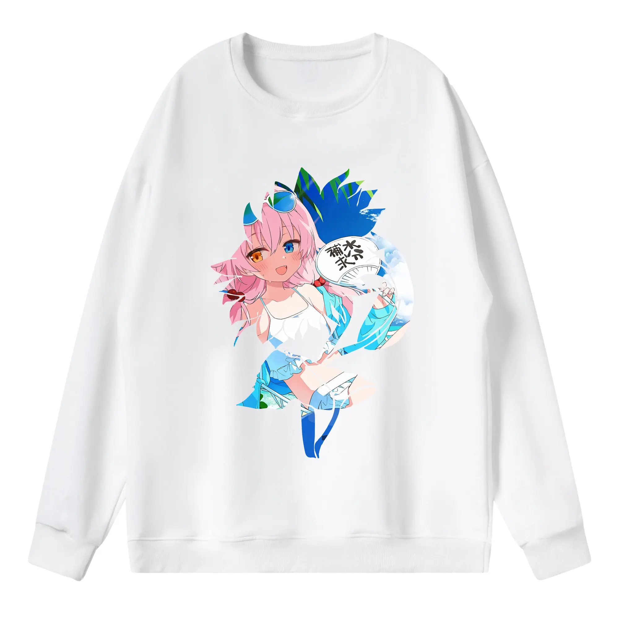 ブルーアーカイブ グッズ 小鳥遊ホシノ - 薄手 クルーネック スウェット 裏毛260g · ポリエステル 春秋向け カジュアル 男女兼用 · トレーナー デイリー スポーツ 散歩に最適