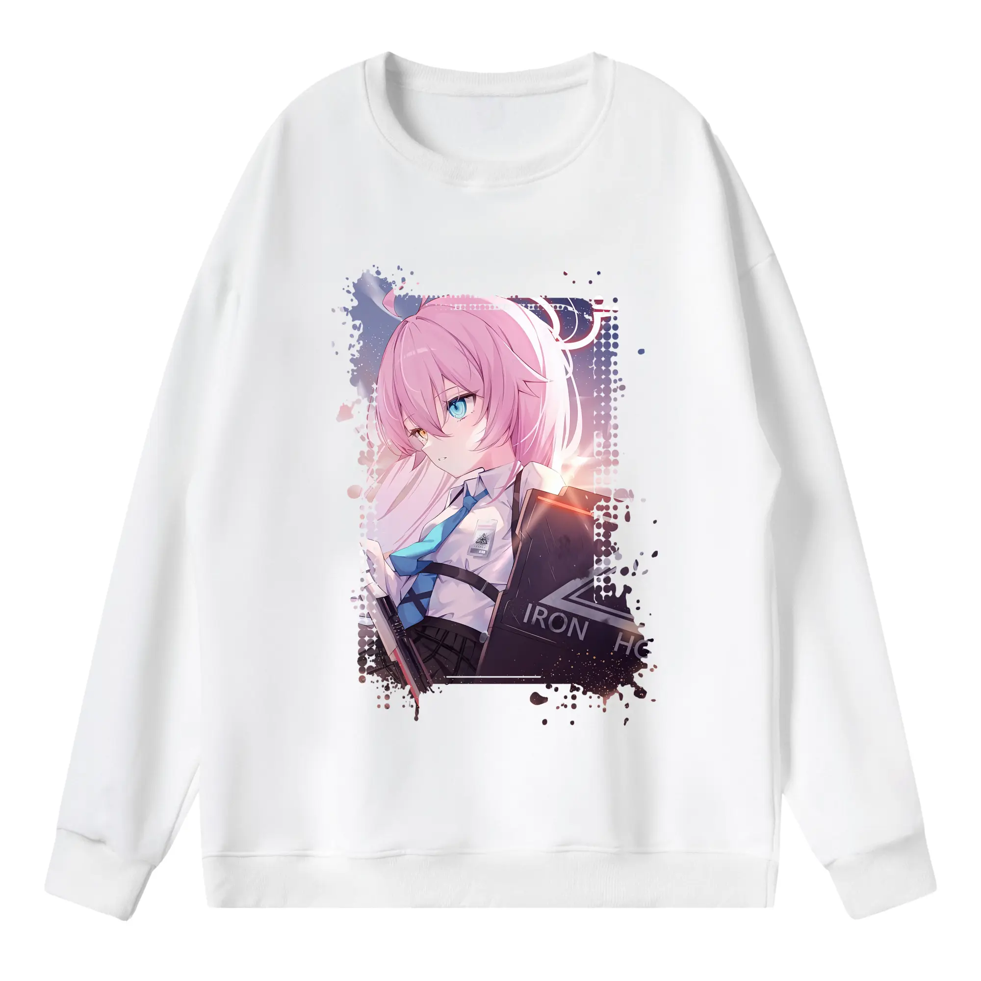 ブルーアーカイブ グッズ 小鳥遊ホシノ - 薄手 クルーネック スウェット 裏毛260g · ポリエステル 春秋向け カジュアル 男女兼用 · トレーナー デイリー スポーツ 散歩に最適