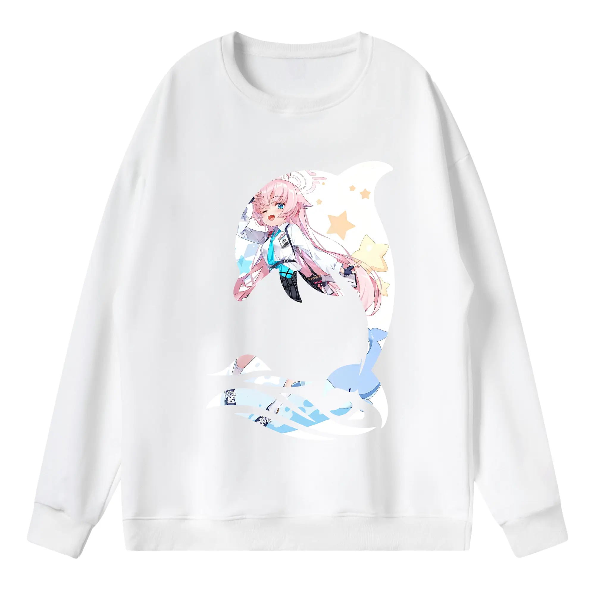 ブルーアーカイブ グッズ 小鳥遊ホシノ - 薄手 クルーネック スウェット 裏毛260g · ポリエステル 春秋向け カジュアル 男女兼用 · トレーナー デイリー スポーツ 散歩に最適