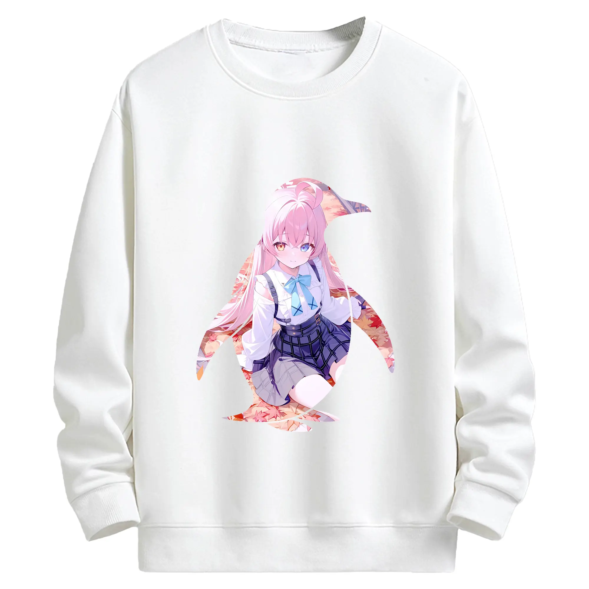 ブルーアーカイブ グッズ 小鳥遊ホシノ - キッズ クルーネックスウェットシャツ ・ フロントプリント ・ 綿80％ ポリエステル20％ ・ 快適 通学 スポーツ 日常使い お散歩用