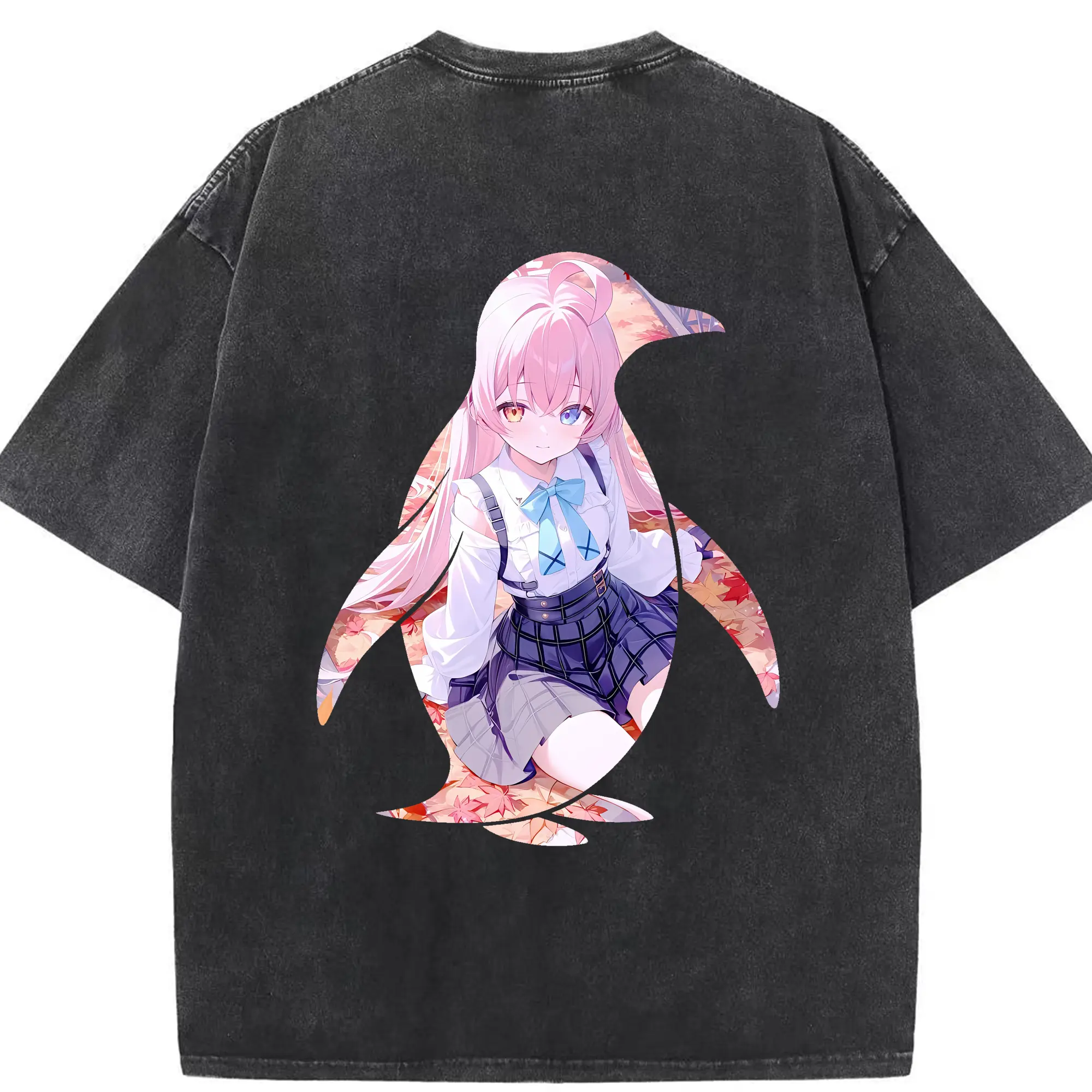 ブルーアーカイブ グッズ 小鳥遊ホシノ - 綿100％ ヴィンテージ風 半袖Tシャツ ・ 背面プリント ・ 柔らか肌触り ・ 通気性 快適 ・ スポーツ カジュアル 外出用